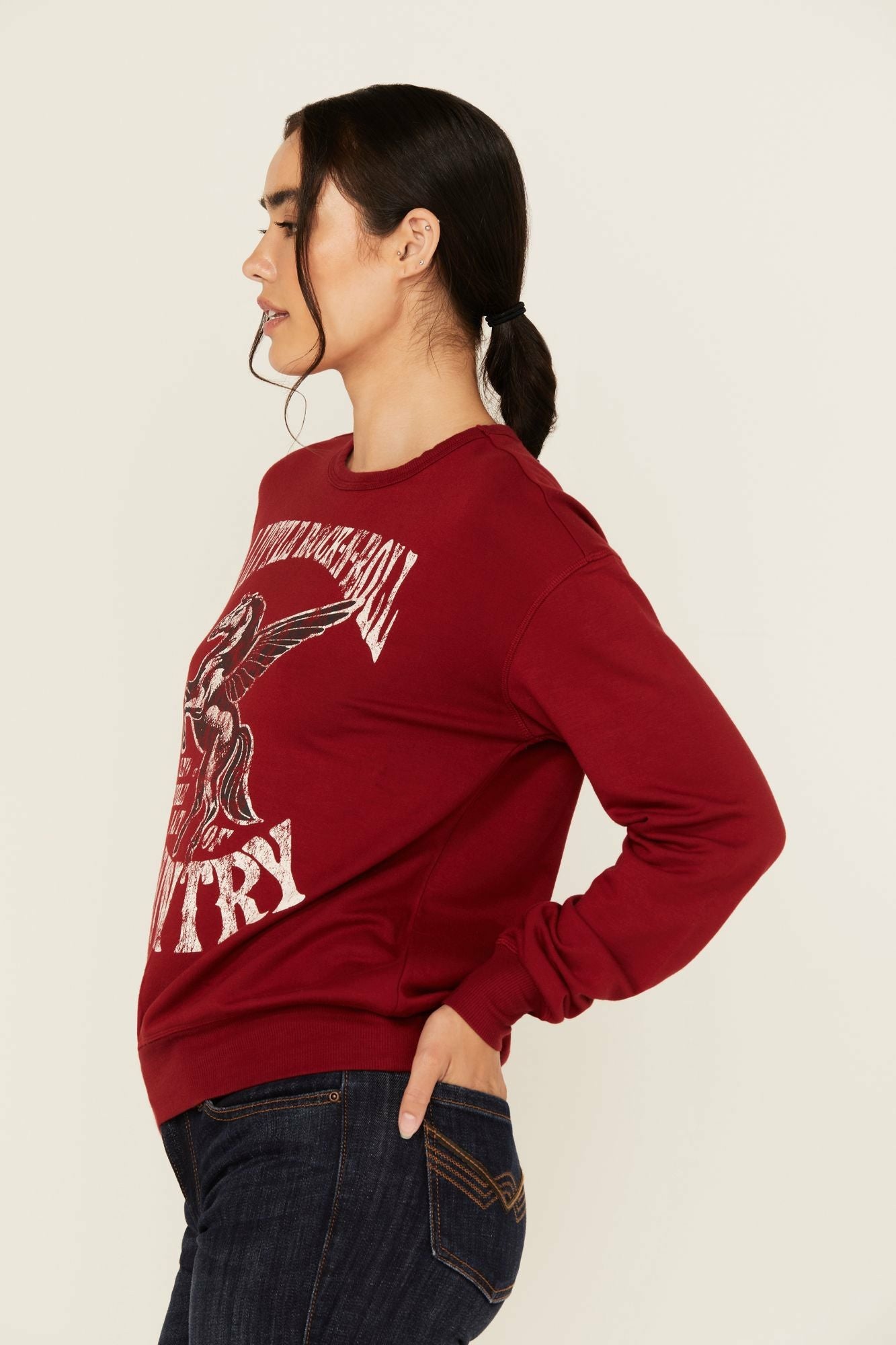 Idyllwind Little Rock Lot of Country Pullover Sweatshirt Wine