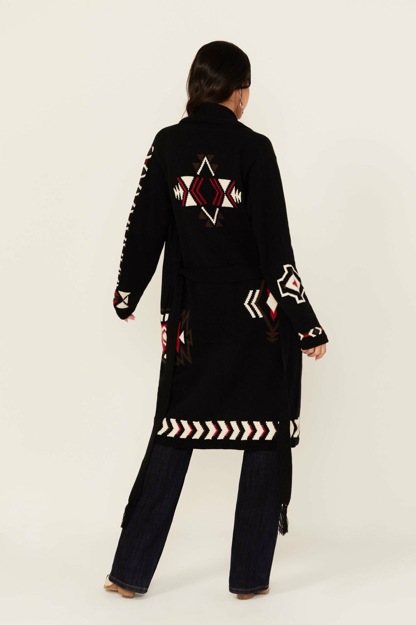 Idyllwind Leopole Long Cardigan Black