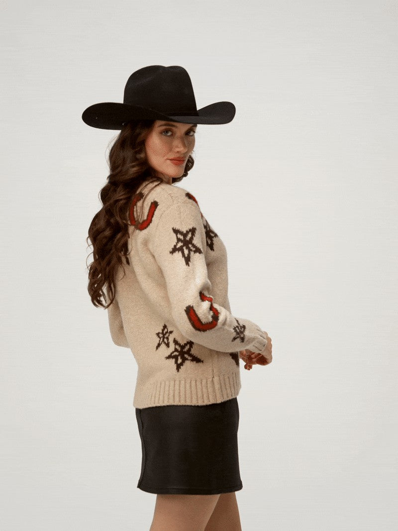 Idyllwind Malta Western Button-Down Cardigan Sand