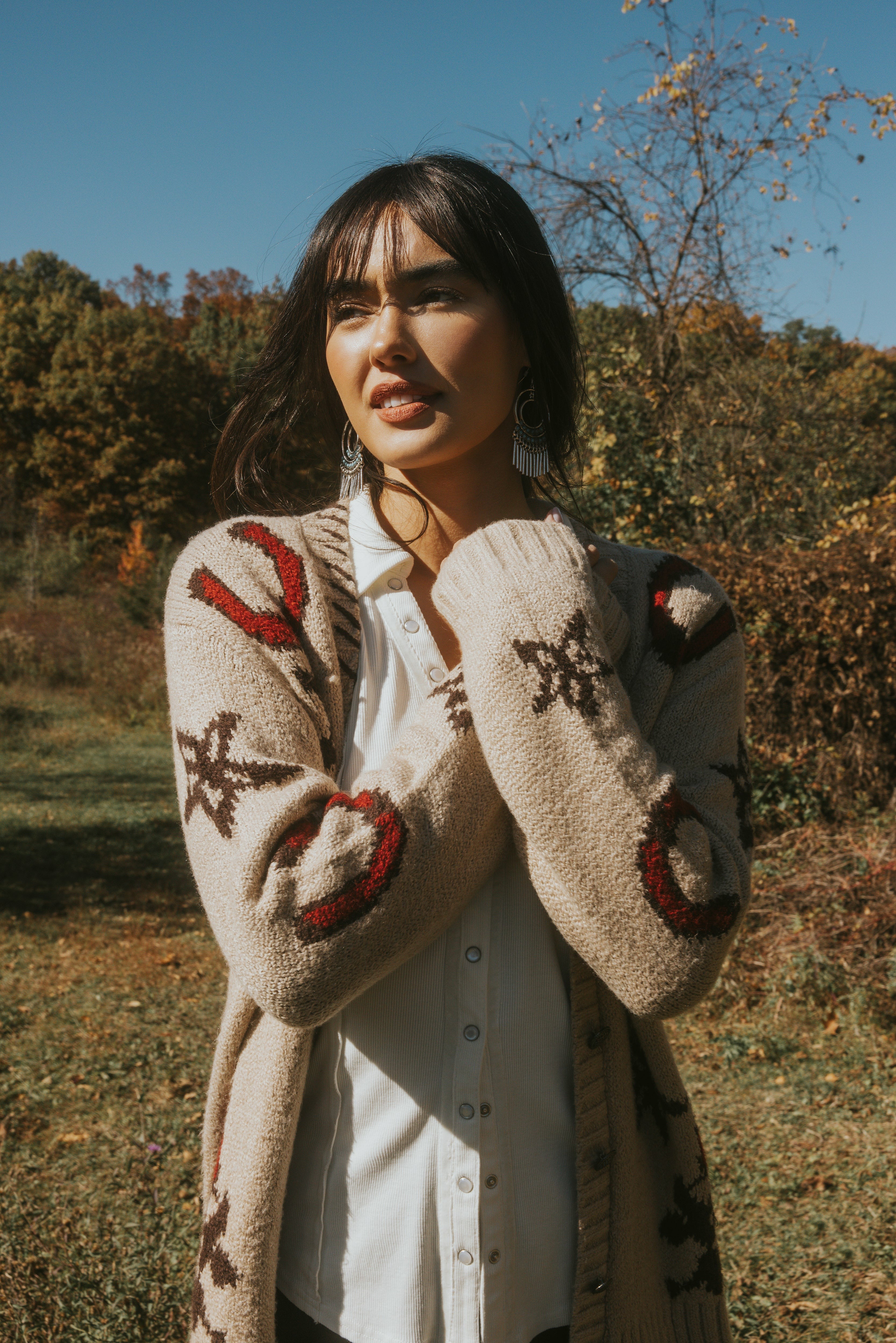 Idyllwind Malta Western Button-Down Cardigan Sand