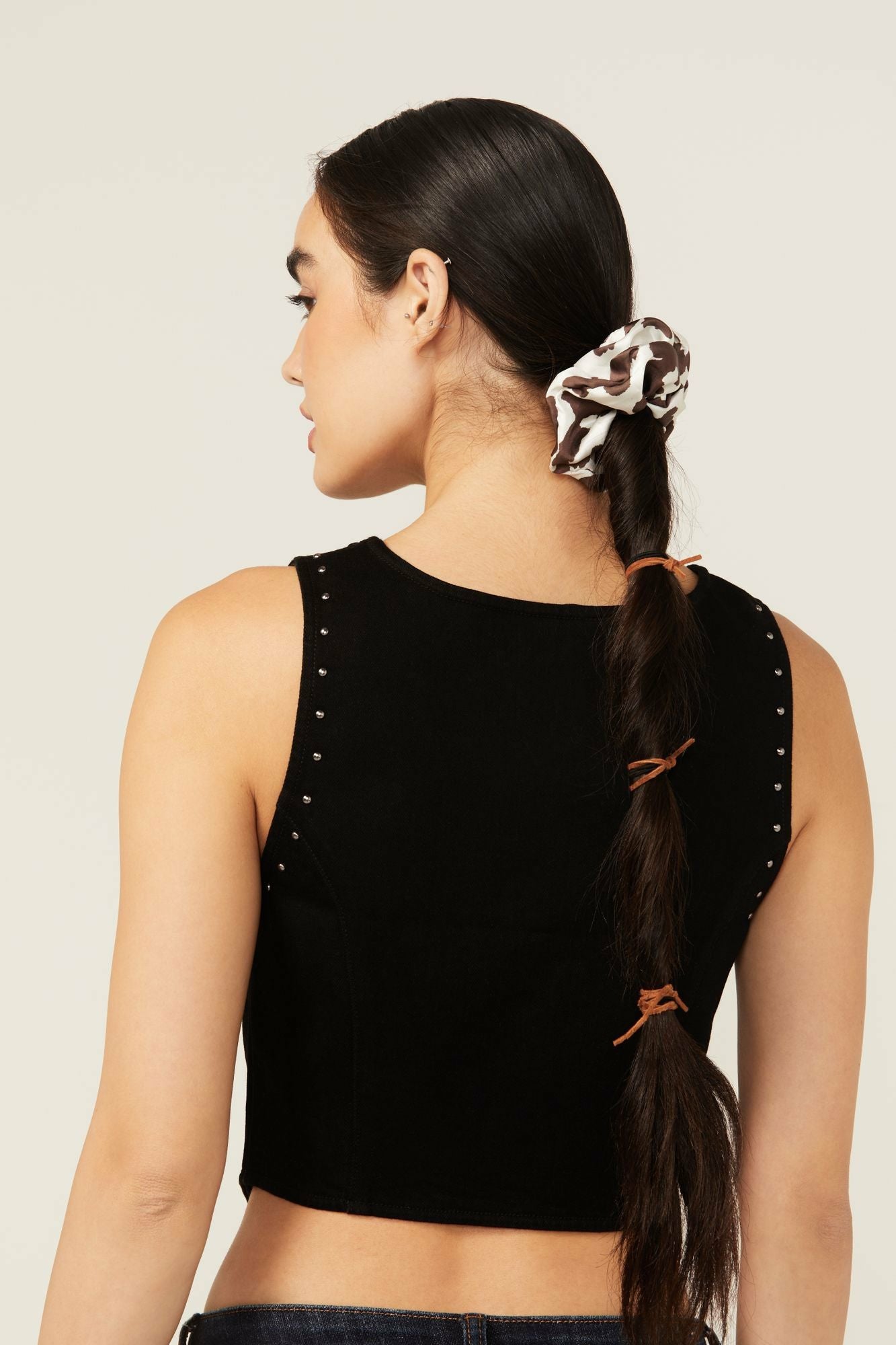 Idyllwind Palmetto Cow Print Oversized Scrunchie Set - 2 Piece Brown