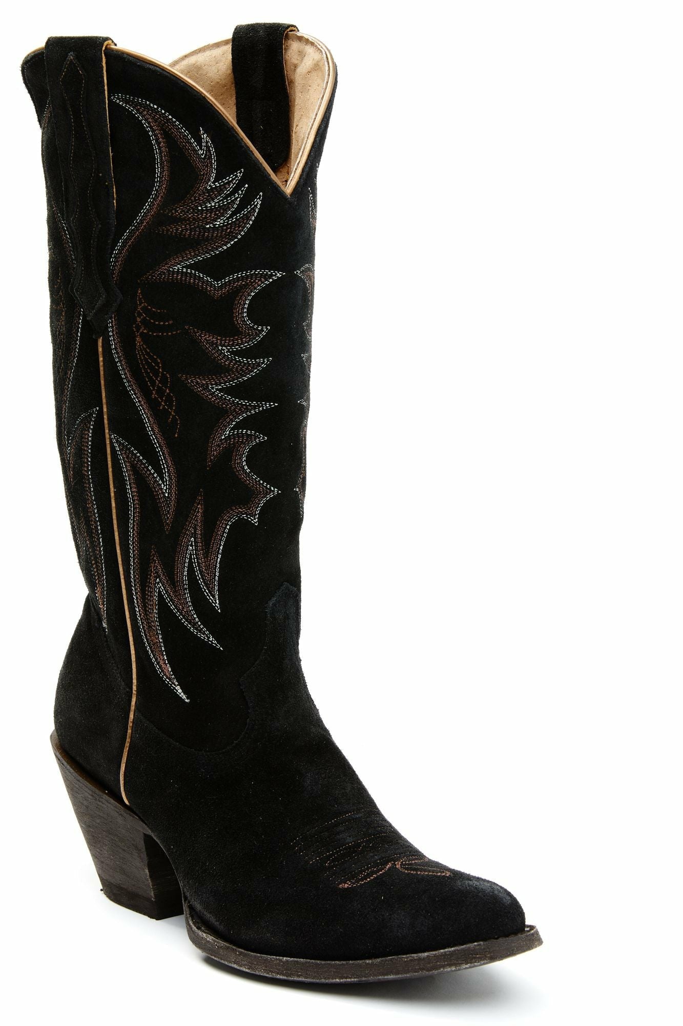 Idyllwind Charmed Life Black Suede Western Boots - Round Toe Black