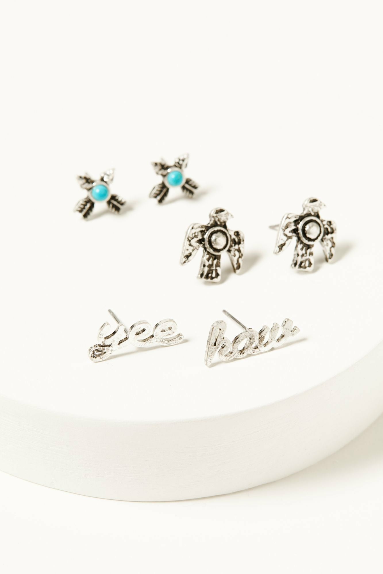 Idyllwind Alteras Yee Haw Earring Set - 6 Piece Silver