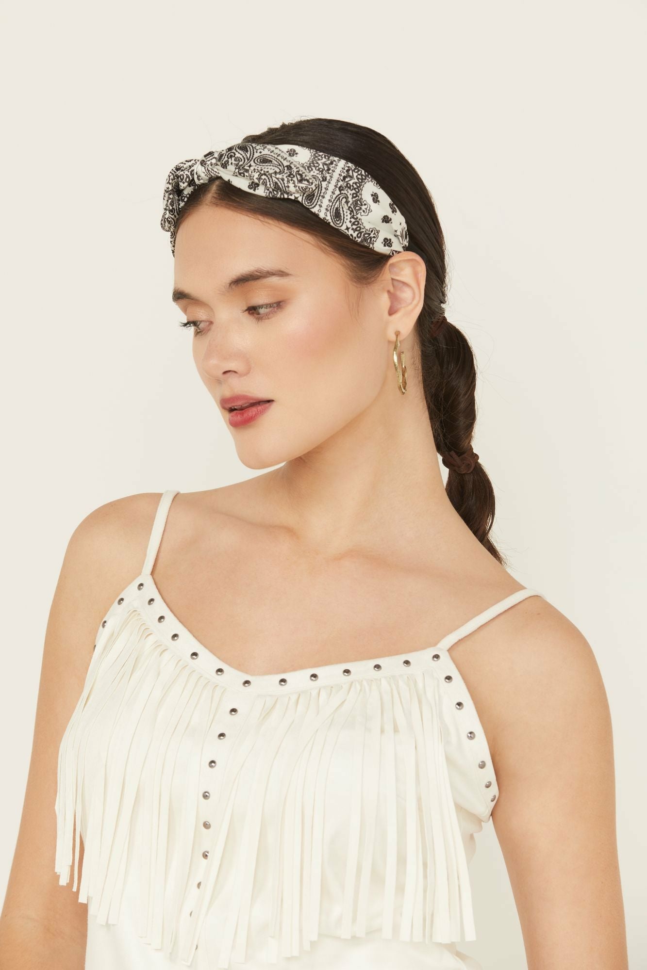 Idyllwind Glynda Bandana Print Headband White