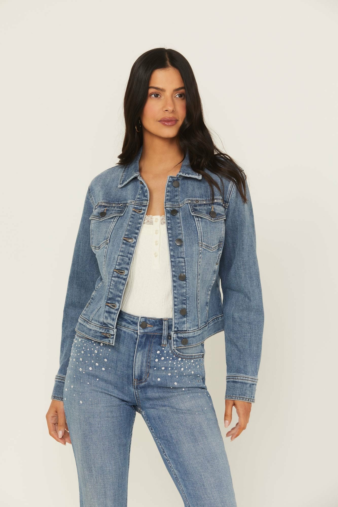 Idyllwind Wildcard Denim Trucker Jacket Medium Wash