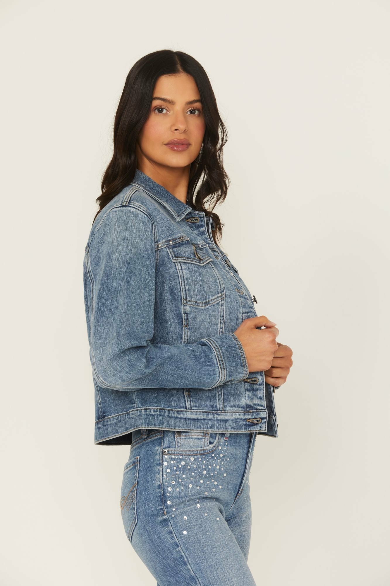 Idyllwind Wildcard Denim Trucker Jacket Medium Wash