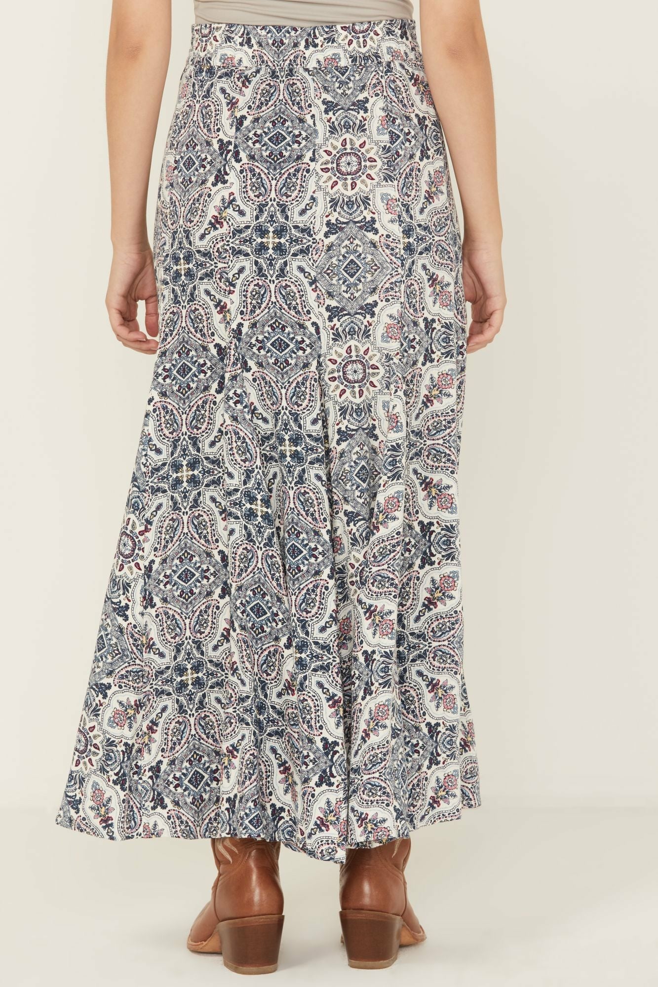 Idyllwind Garrison Printed Maxi Skirt Ivory