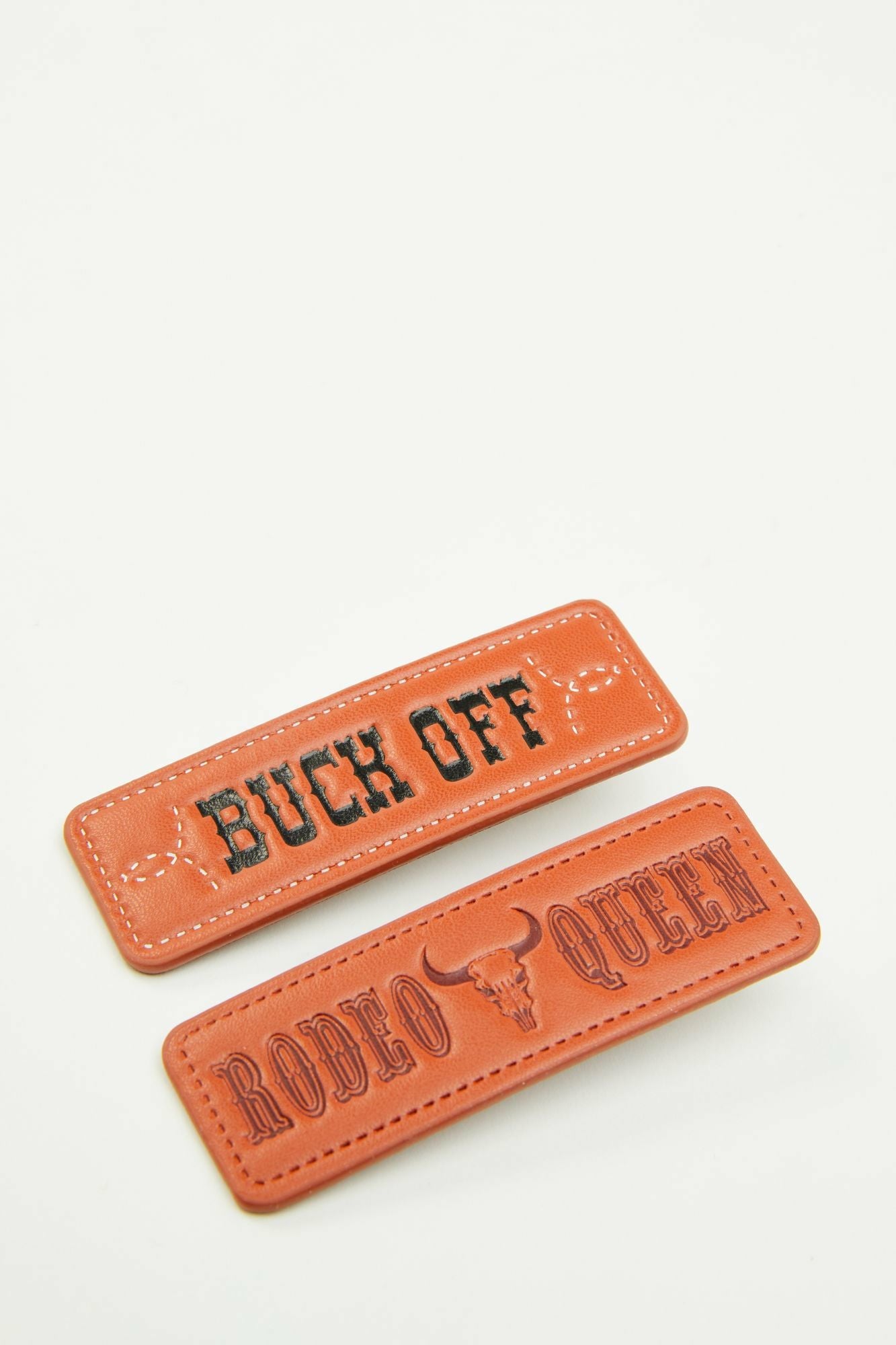 Idyllwind Buck Off Faux Leather Hair Clip Set - 2 Piece Brown