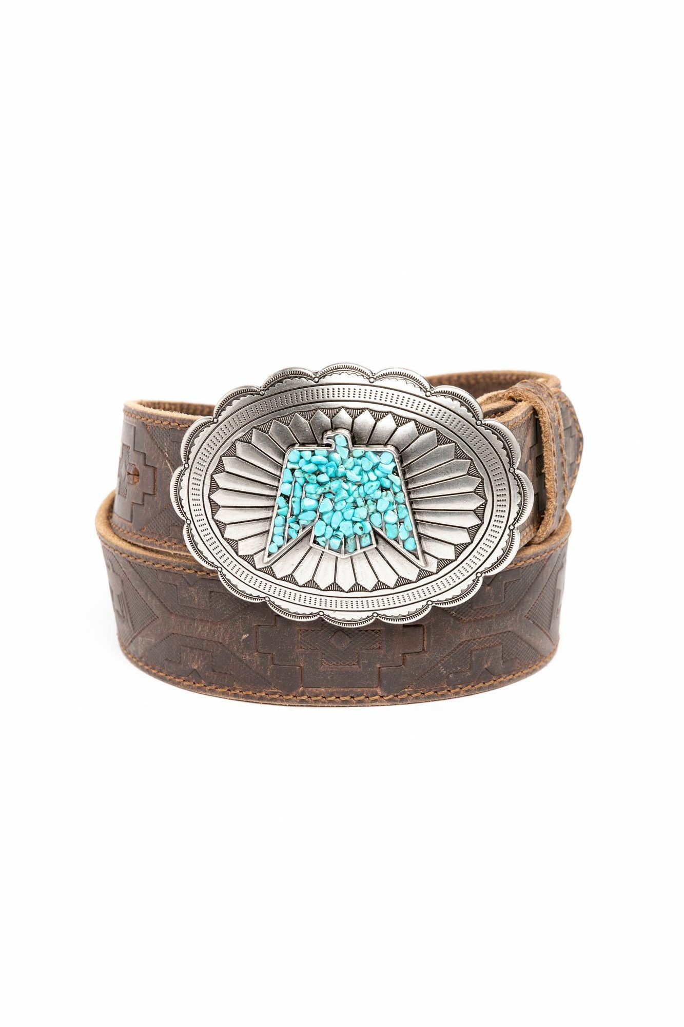 Idyllwind On The Fast Lane Embossed Belt Brown