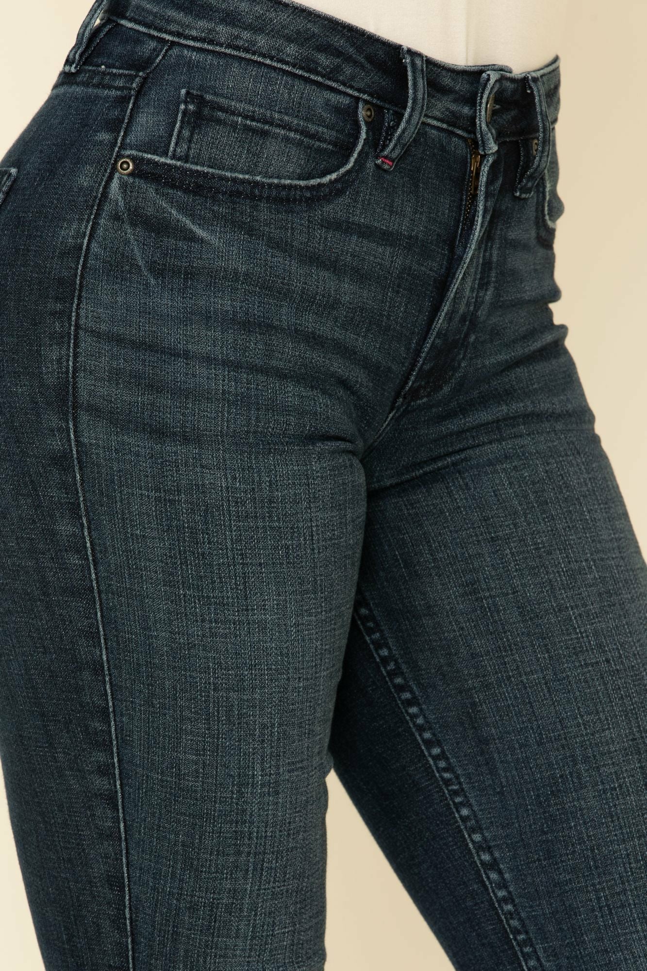 Idyllwind Daredevil High Risin' Flare Denim Jeans Dark Blue