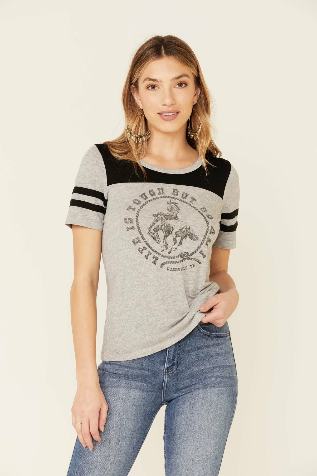 Idyllwind Life Is Tough Trustie Tee Grey