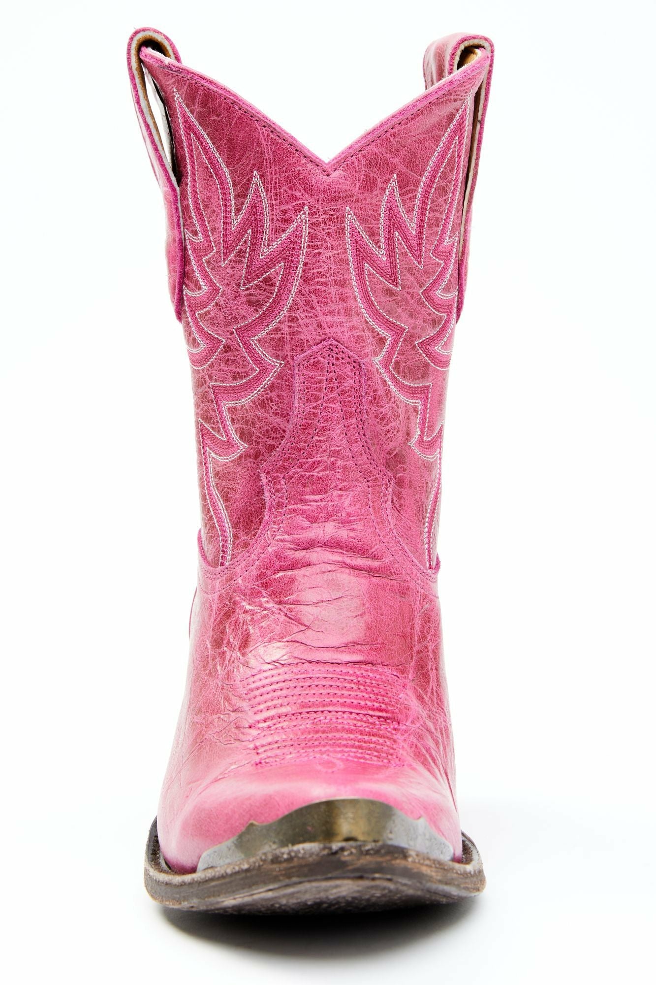 Idyllwind Wheels Pink Leather Western Booties - Round Toe Magenta