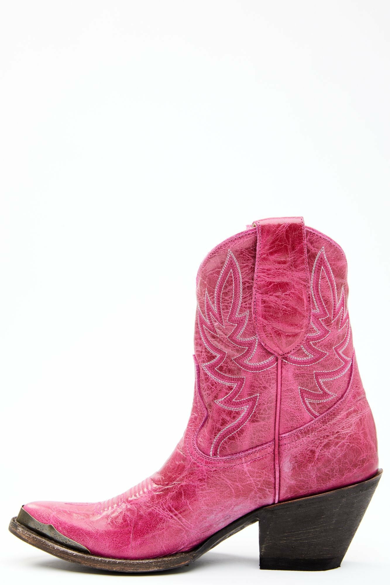 Idyllwind Wheels Pink Leather Western Booties - Round Toe Magenta