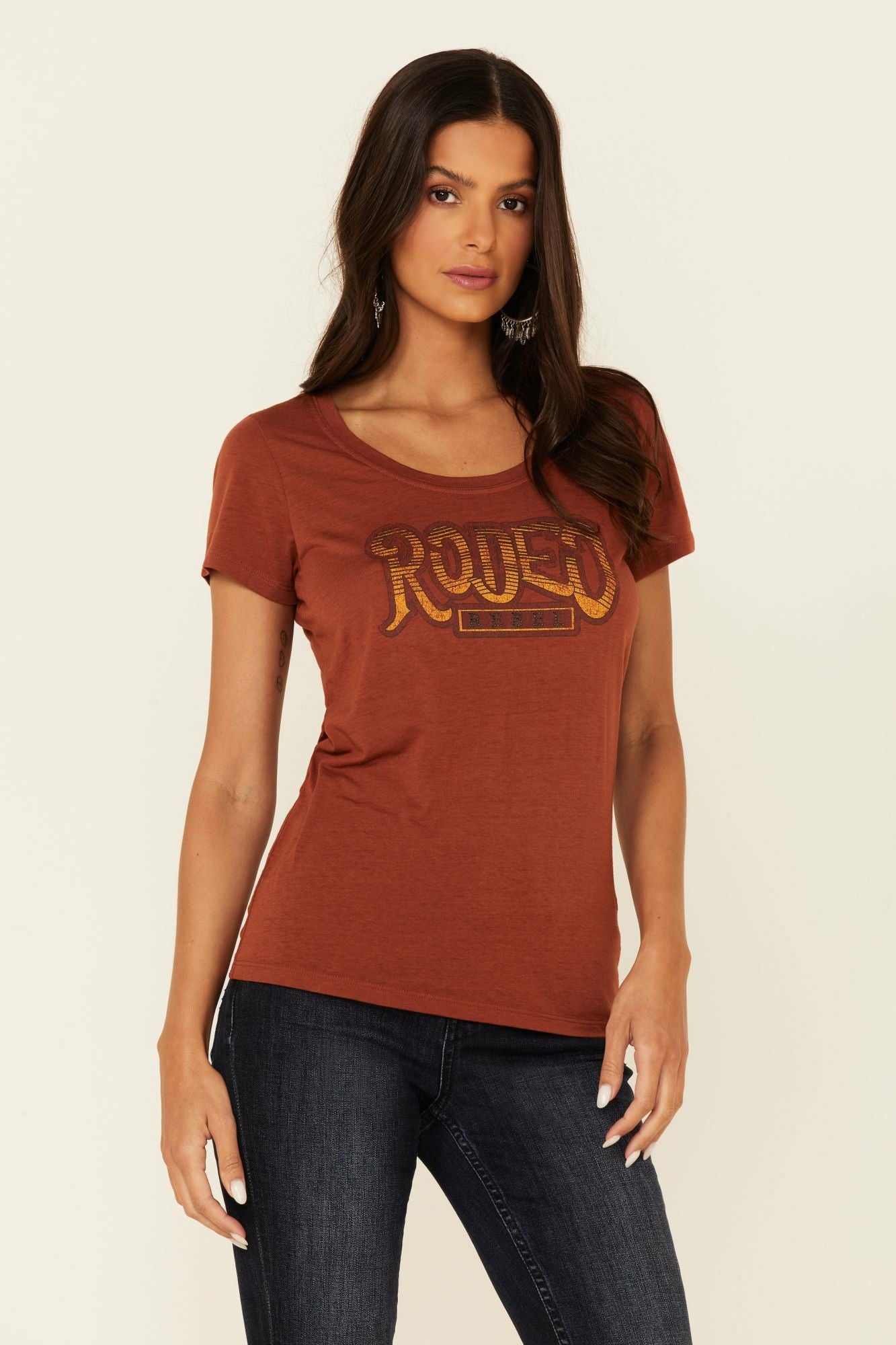 Idyllwind Rodeo Rebel Graphic Short Sleeve Trustie Tee Rust Copper