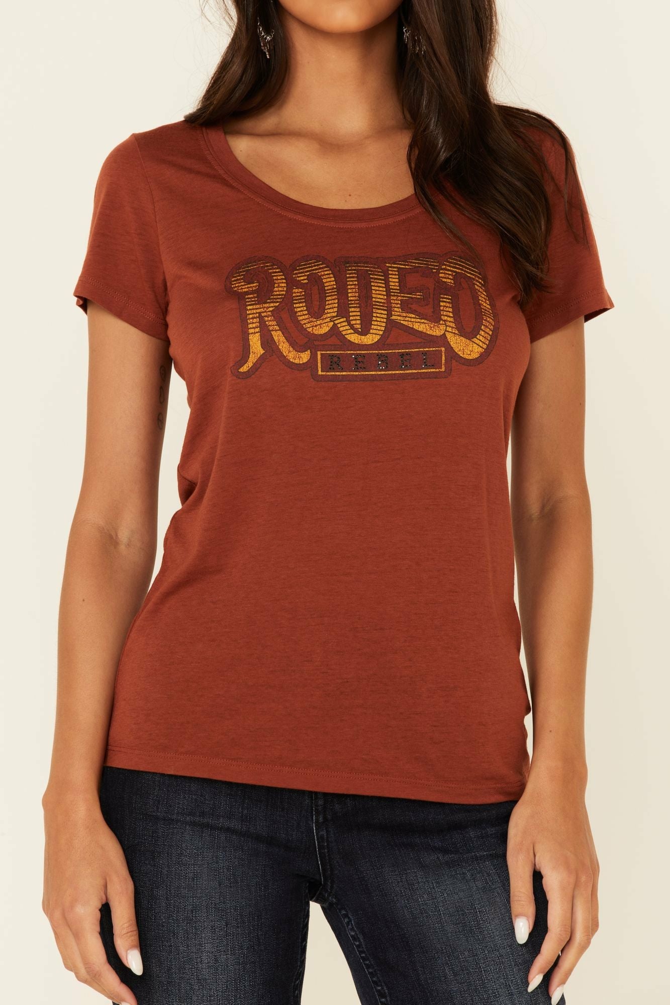 Idyllwind Rodeo Rebel Graphic Short Sleeve Trustie Tee Rust Copper