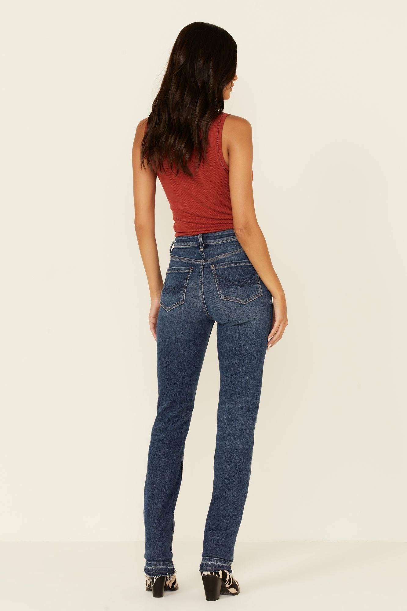 Idyllwind Going Places Dark Wash Straight Leg Jeans Dark Blue