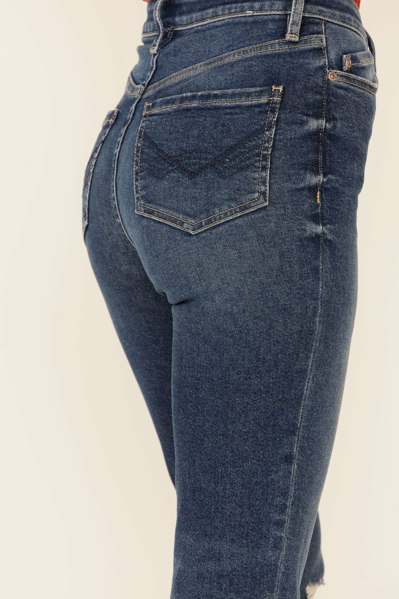 Idyllwind Going Places Dark Wash Straight Leg Jeans Dark Blue