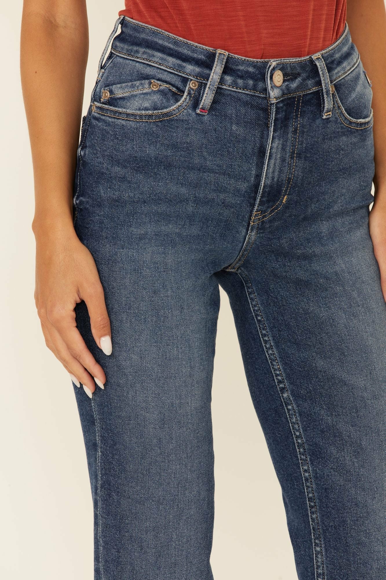 Idyllwind Going Places Dark Wash Straight Leg Jeans Dark Blue