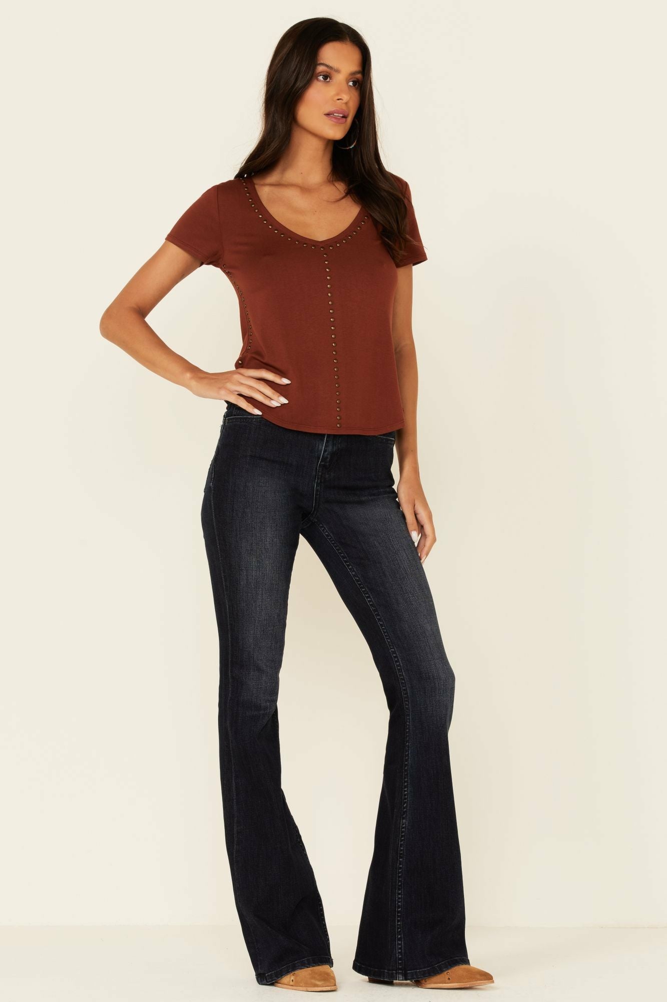 Idyllwind Honky Tonk Studded Top Rust Copper