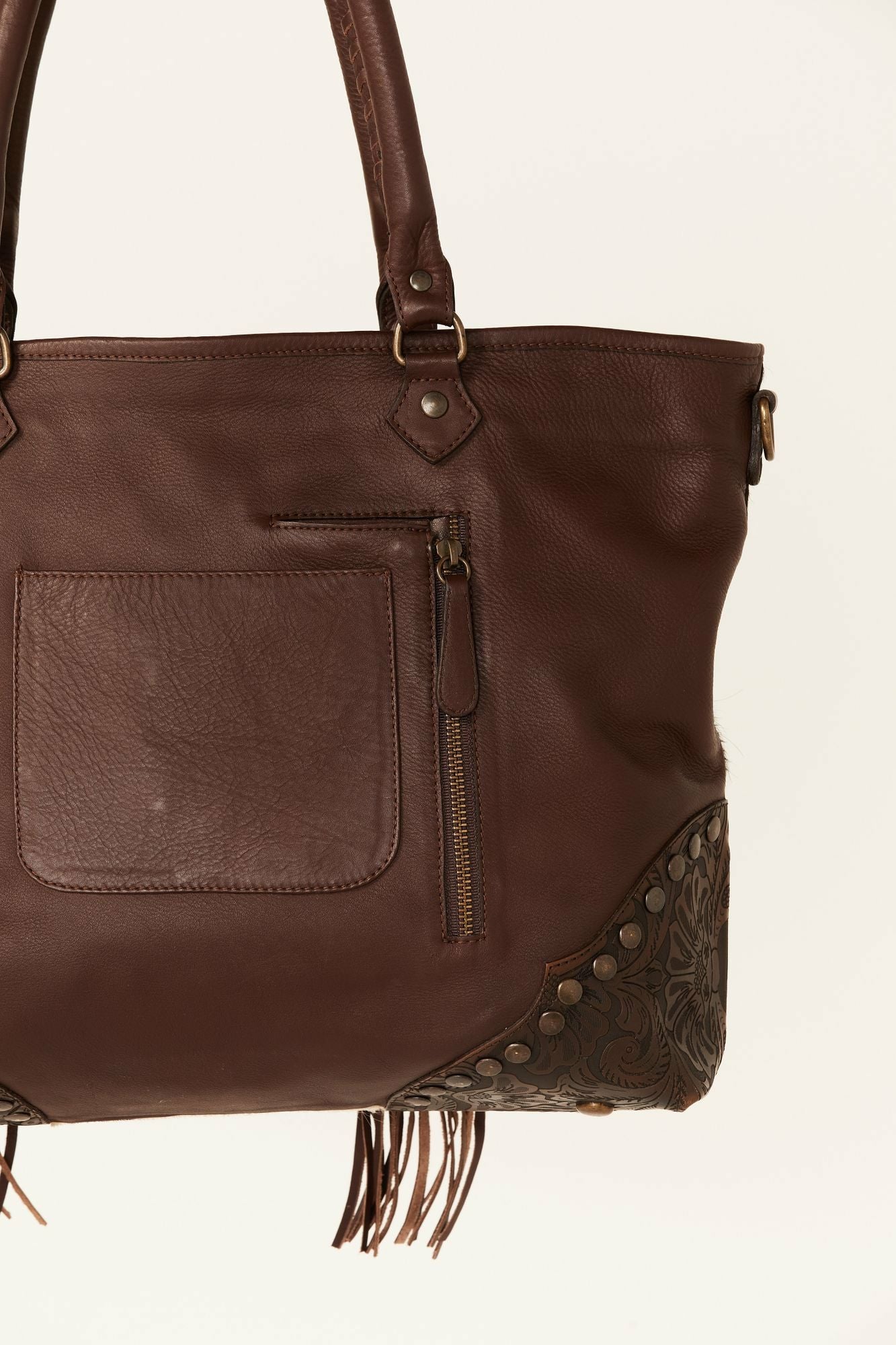 Idyllwind Cow Are You Handbag Brown