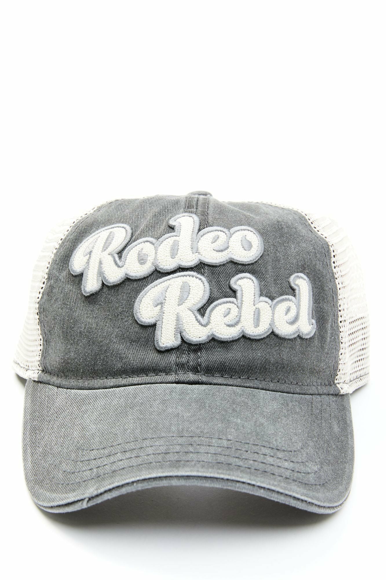 Idyllwind Rodeo Rebel Embroidered Mesh-Back Baseball Hat Grey