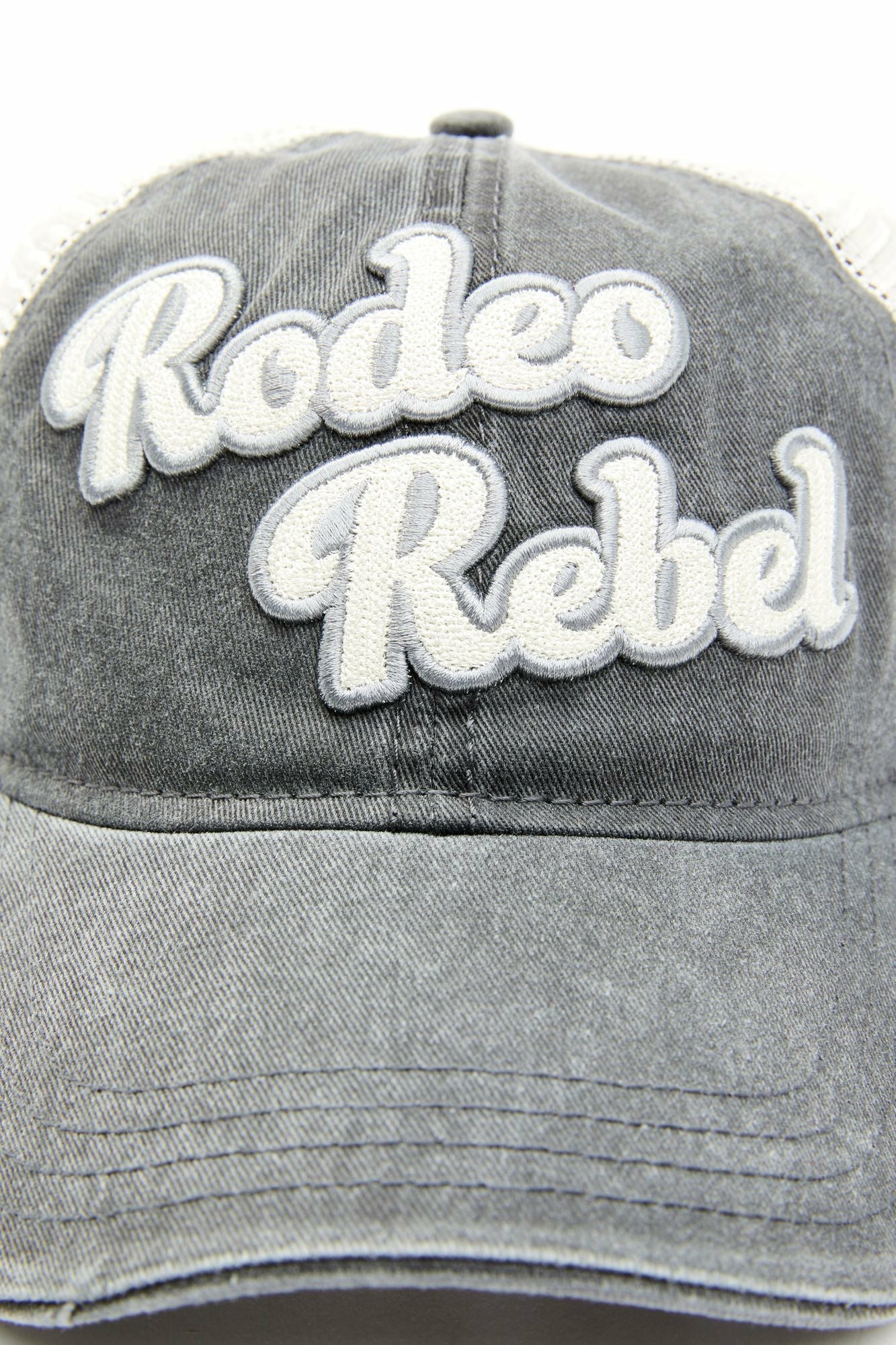 Idyllwind Rodeo Rebel Embroidered Mesh-Back Baseball Hat Grey