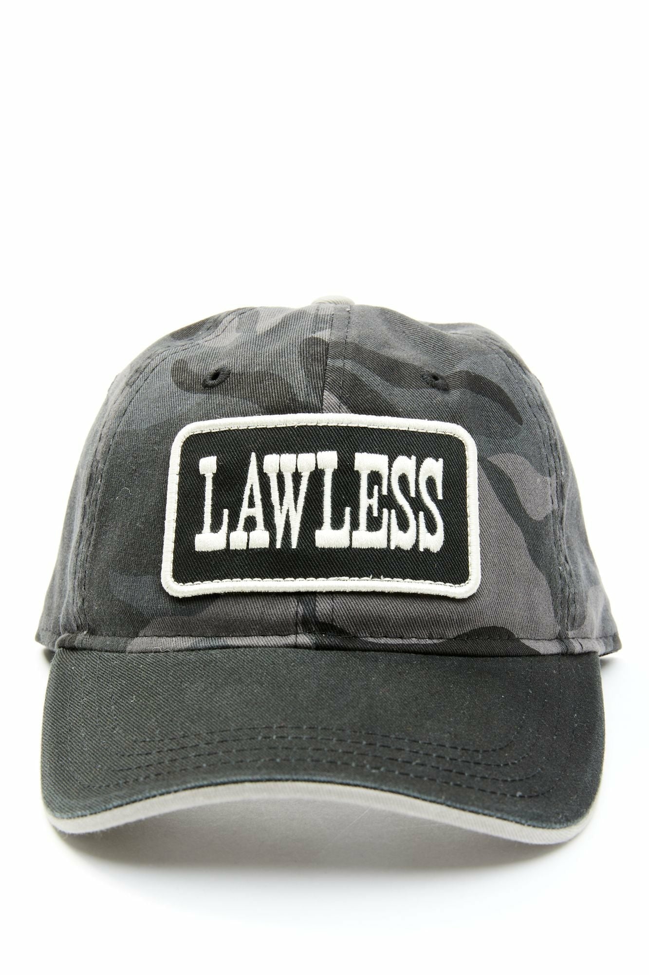 Idyllwind Lawless Patch Camo Print Baseball Hat Grey