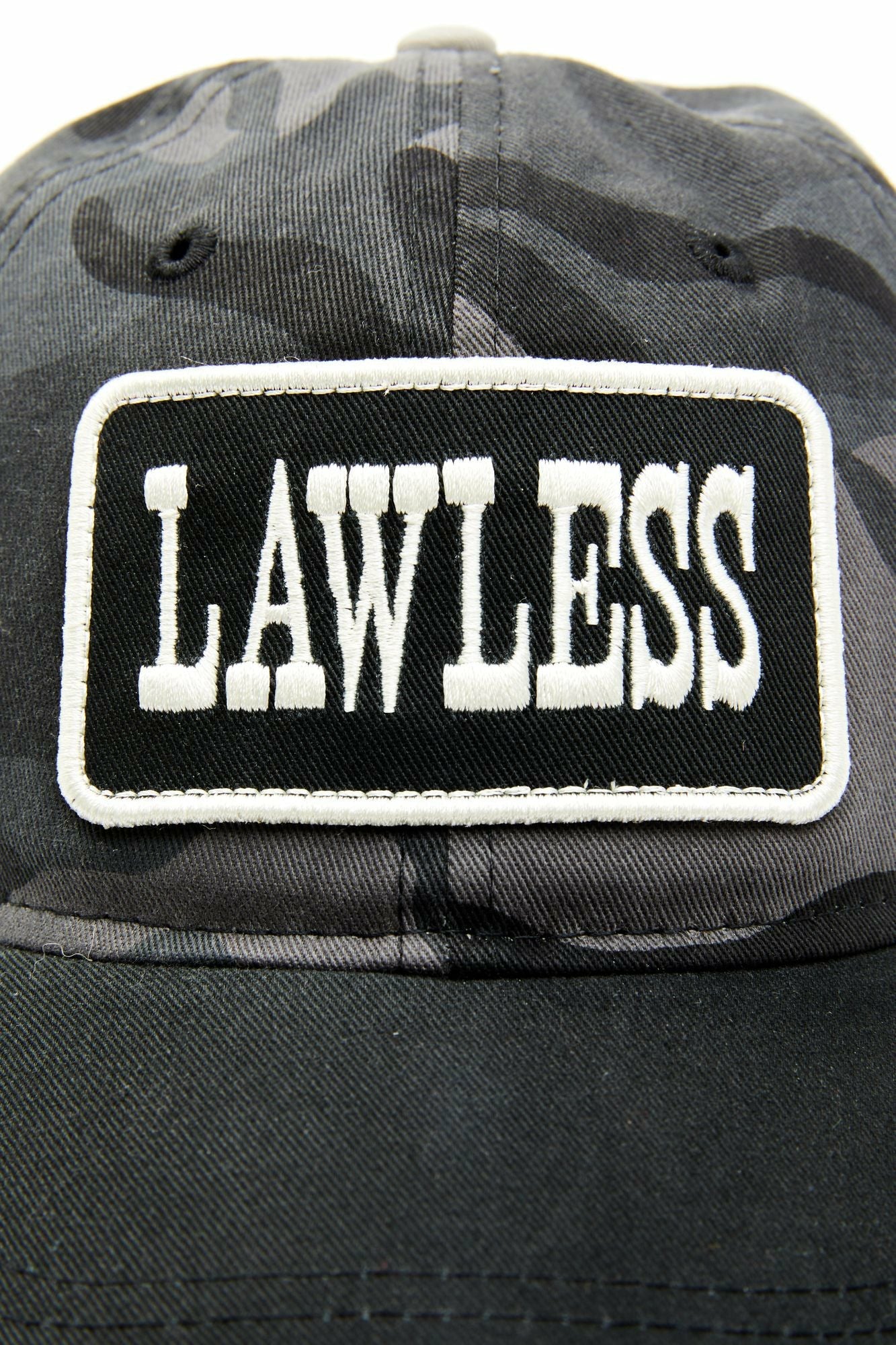 Idyllwind Lawless Patch Camo Print Baseball Hat Grey