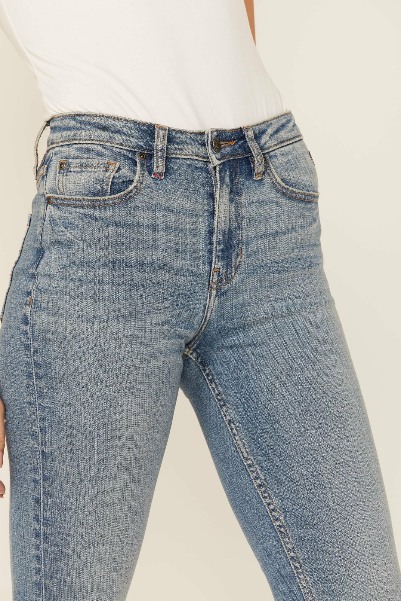 Idyllwind Medium Wash Old West High Risin Released Hem Flare Jeans Medium Blue