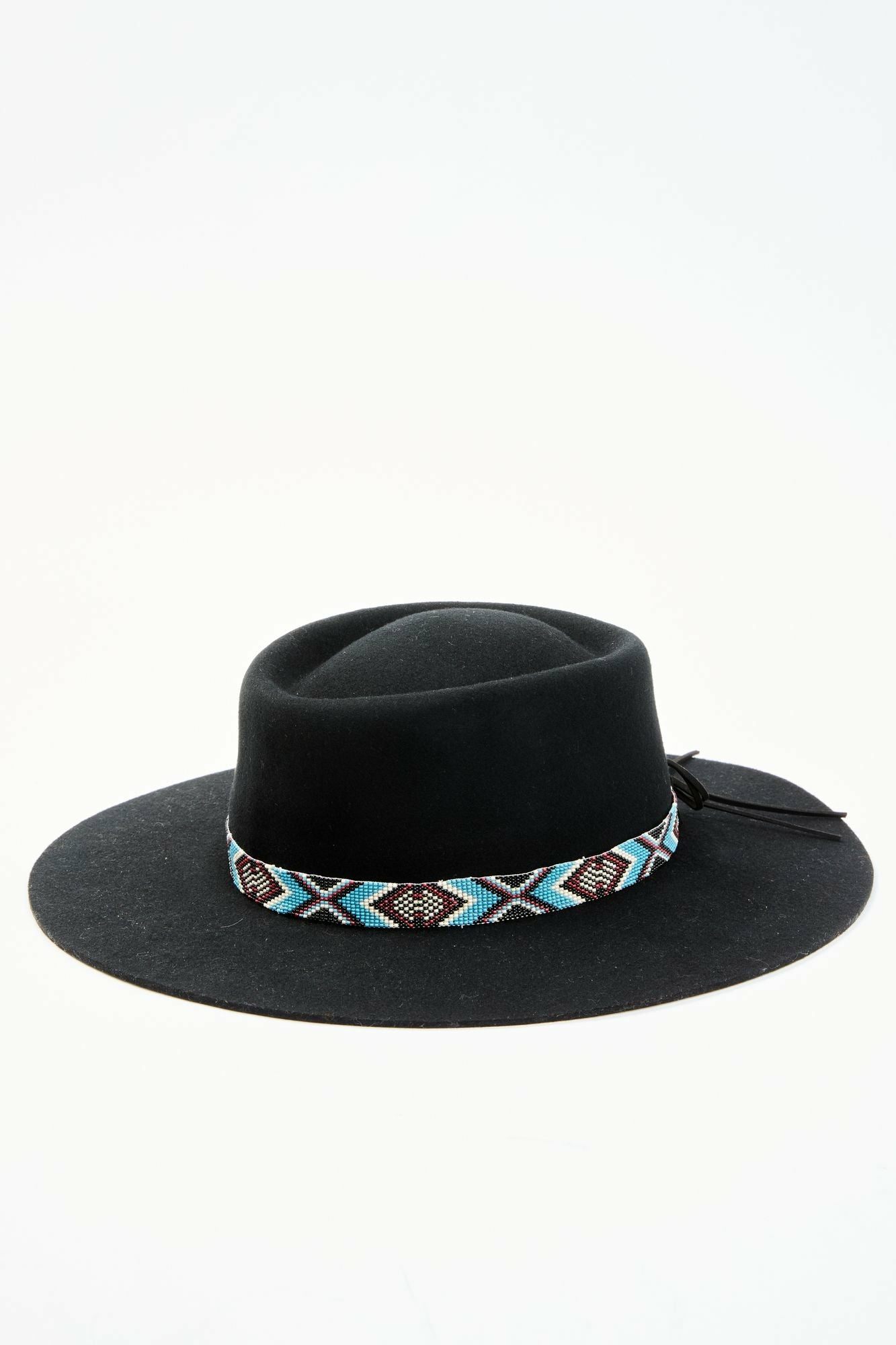 Idyllwind Draw The Line Beaded Band Wool Felt Western Hat Black