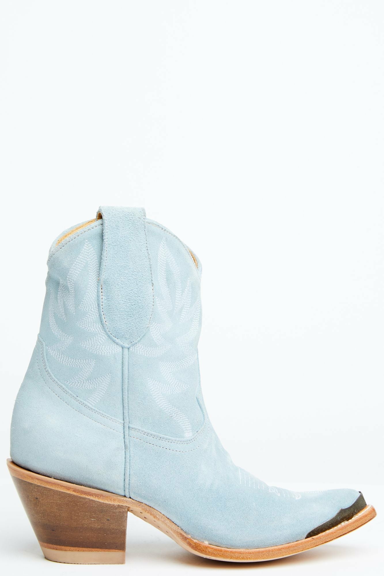 Idyllwind Wheels Blue Suede Western Booties - Round Toe Light Blue
