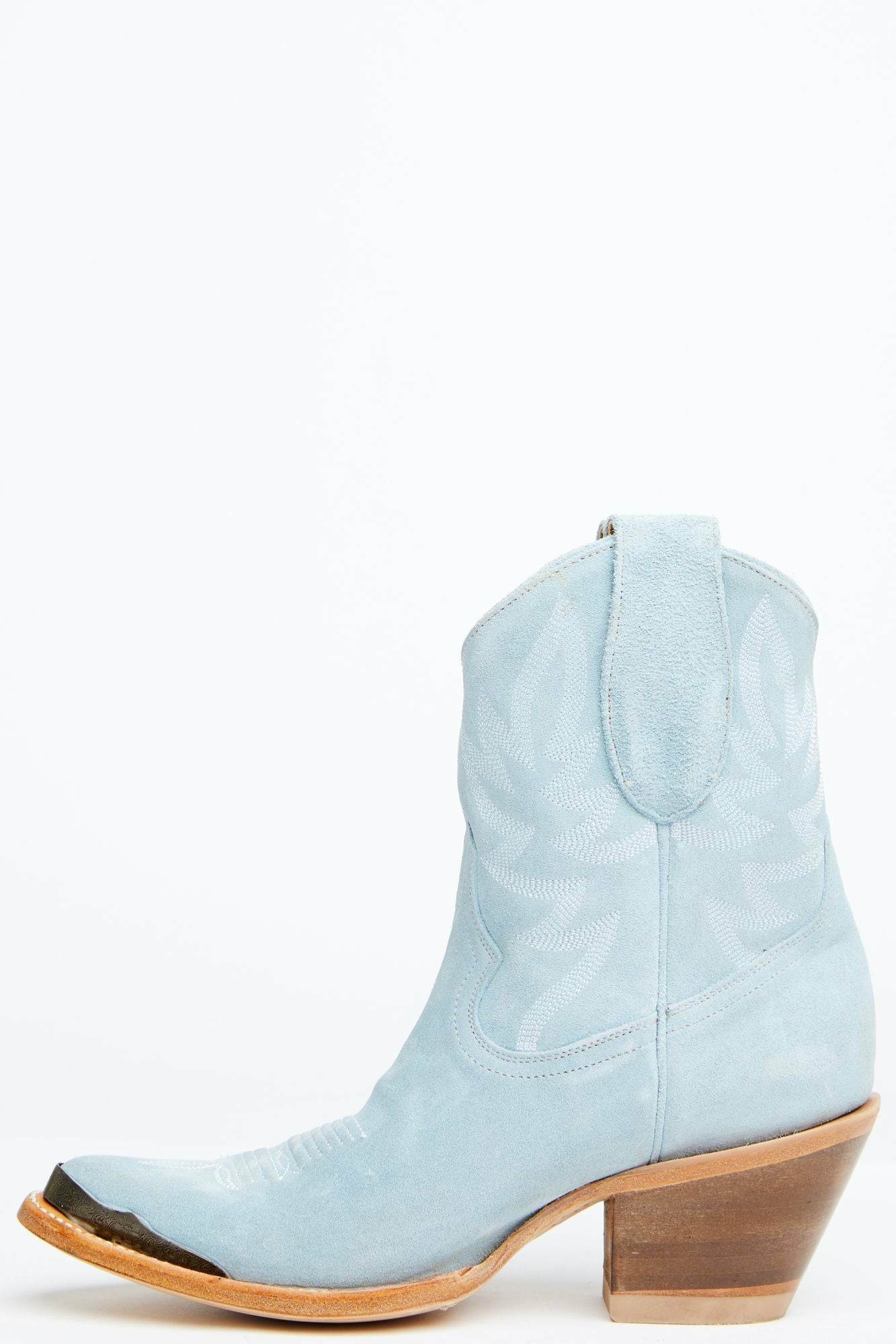Idyllwind Wheels Blue Suede Western Booties - Round Toe Light Blue