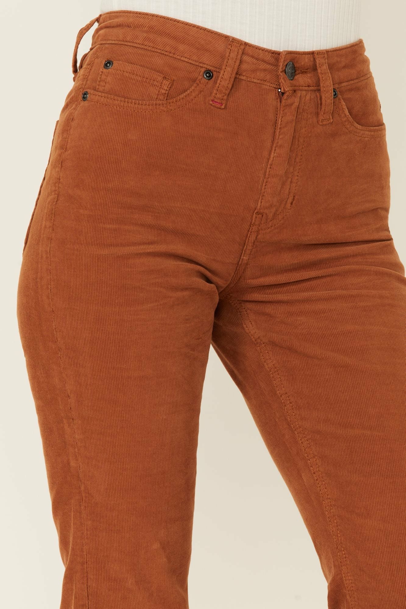 Idyllwind Pecan High Rise Flare Stretch Corduroy Jeans Pecan