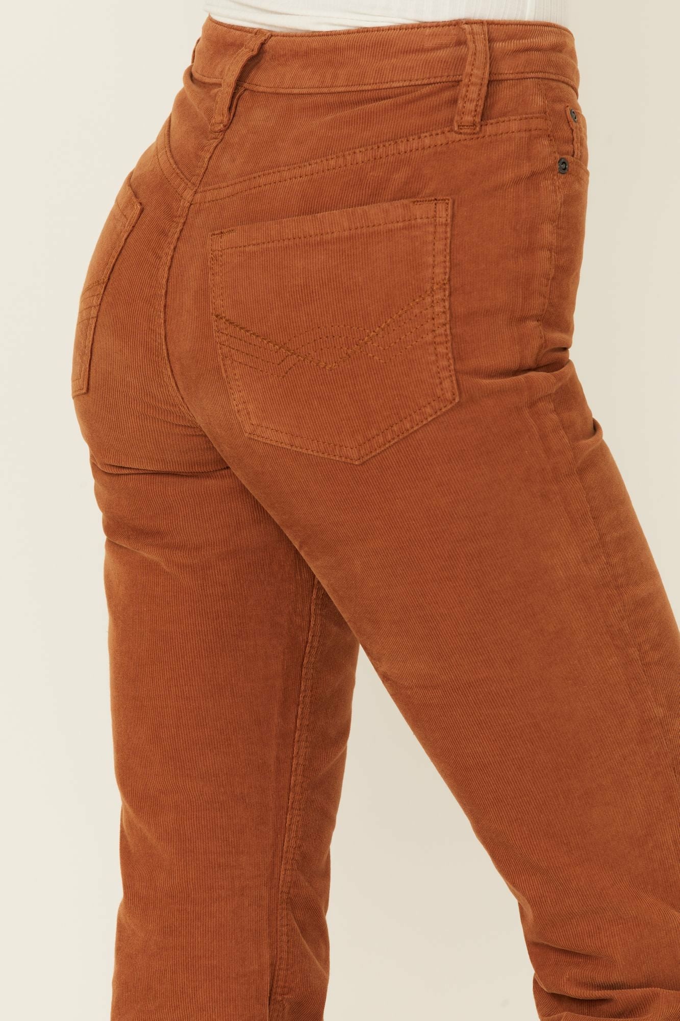 Idyllwind Pecan High Rise Flare Stretch Corduroy Jeans Pecan
