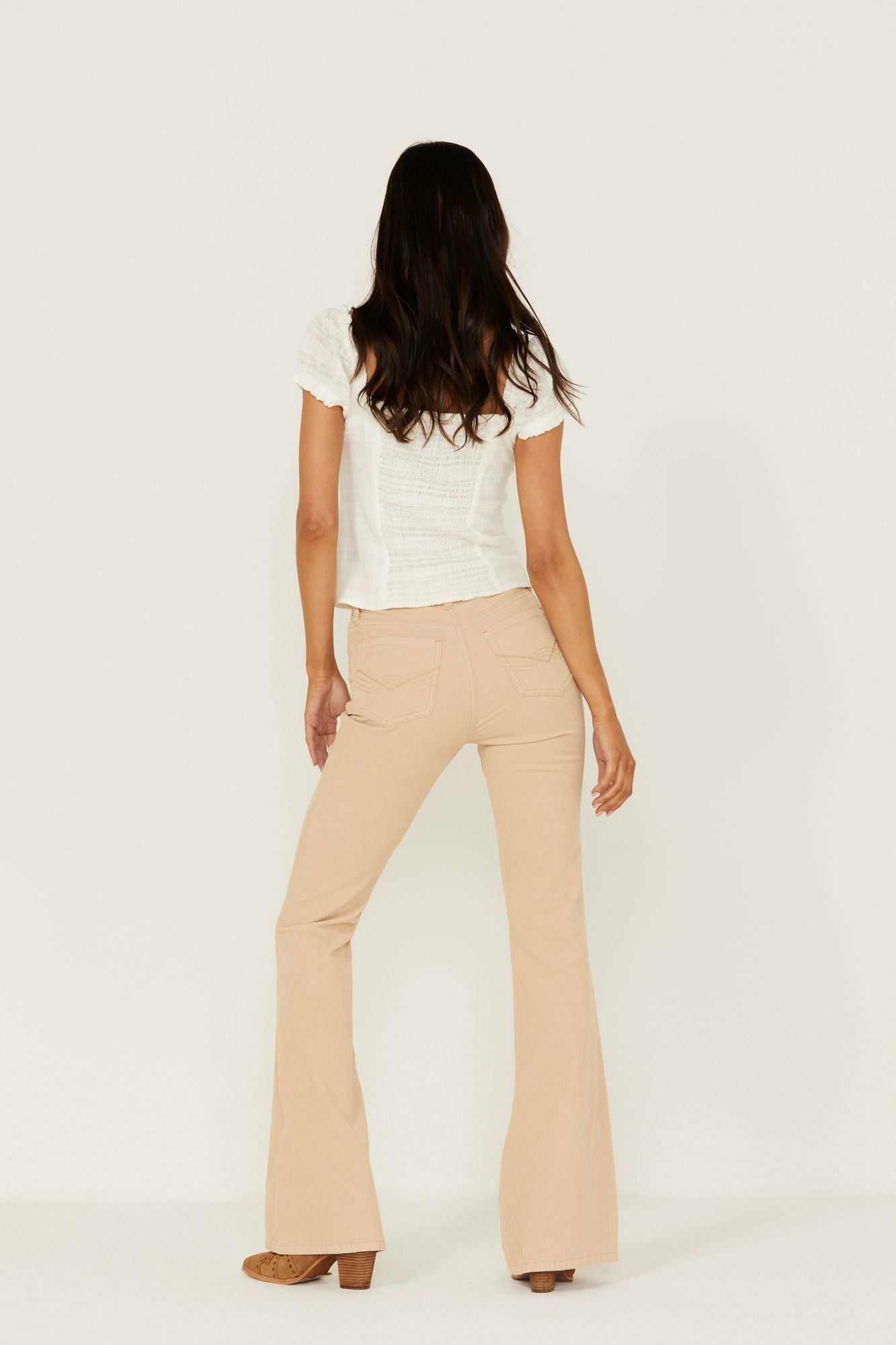 Idyllwind High Risin' Irish Cream Signature Back Pockets Corduroy Flare Jeans Sand