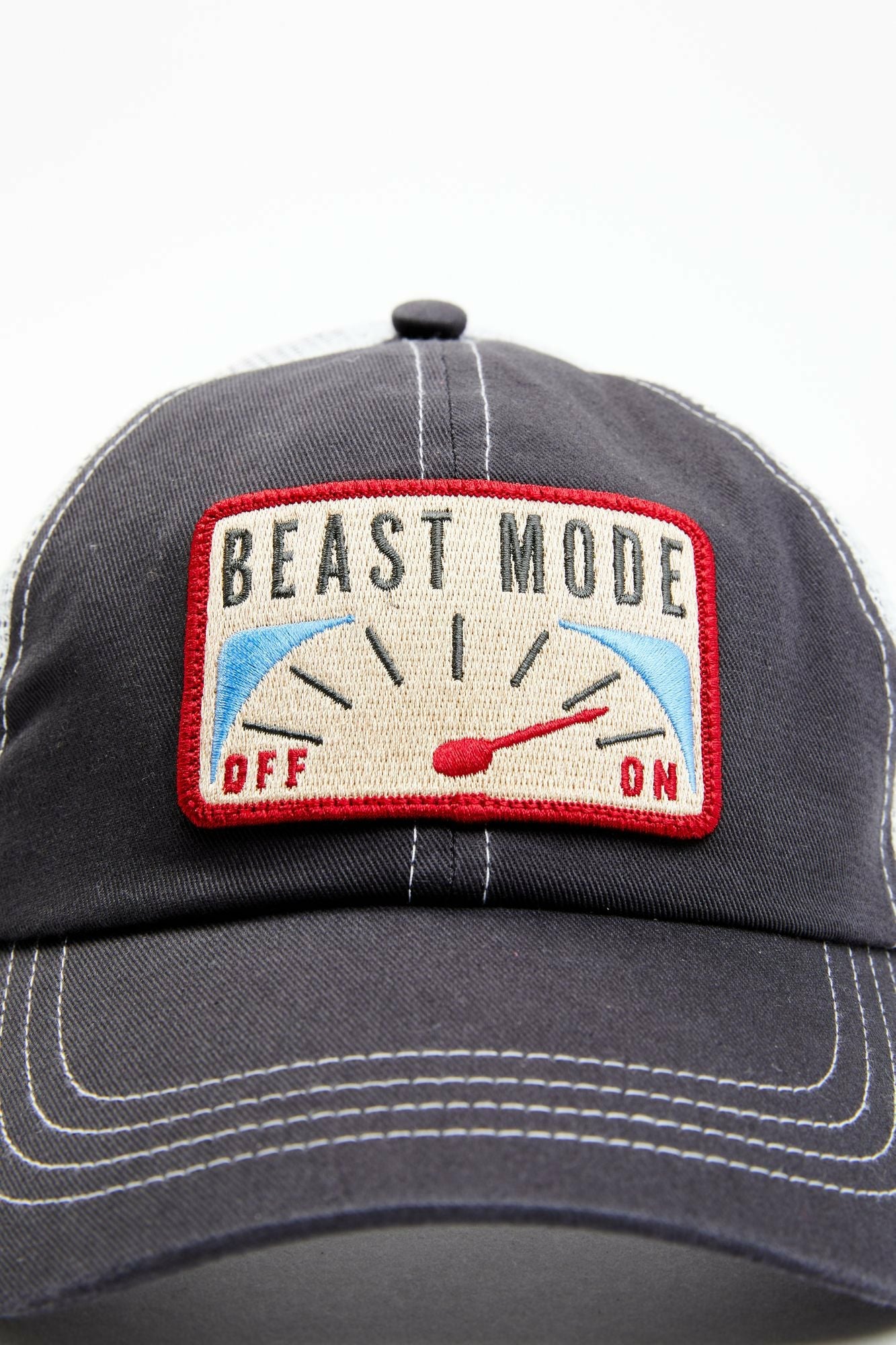 Idyllwind Grey Beast Mode Mesh-Back Baseball Hat Grey