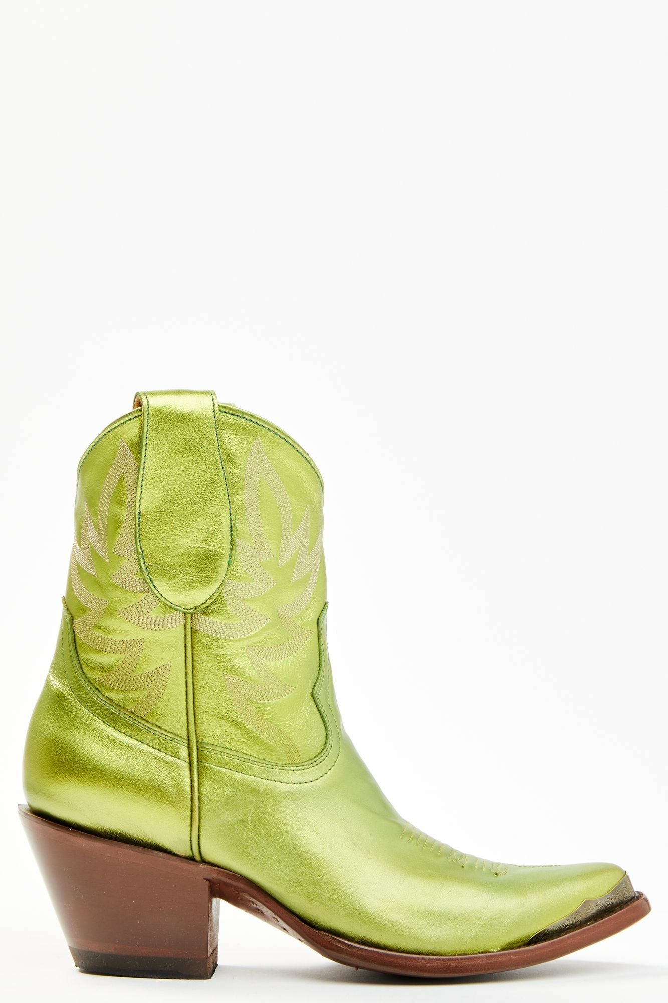 Idyllwind Envy Metallic Green Fashion Leather Western Booties - Round Toe Green