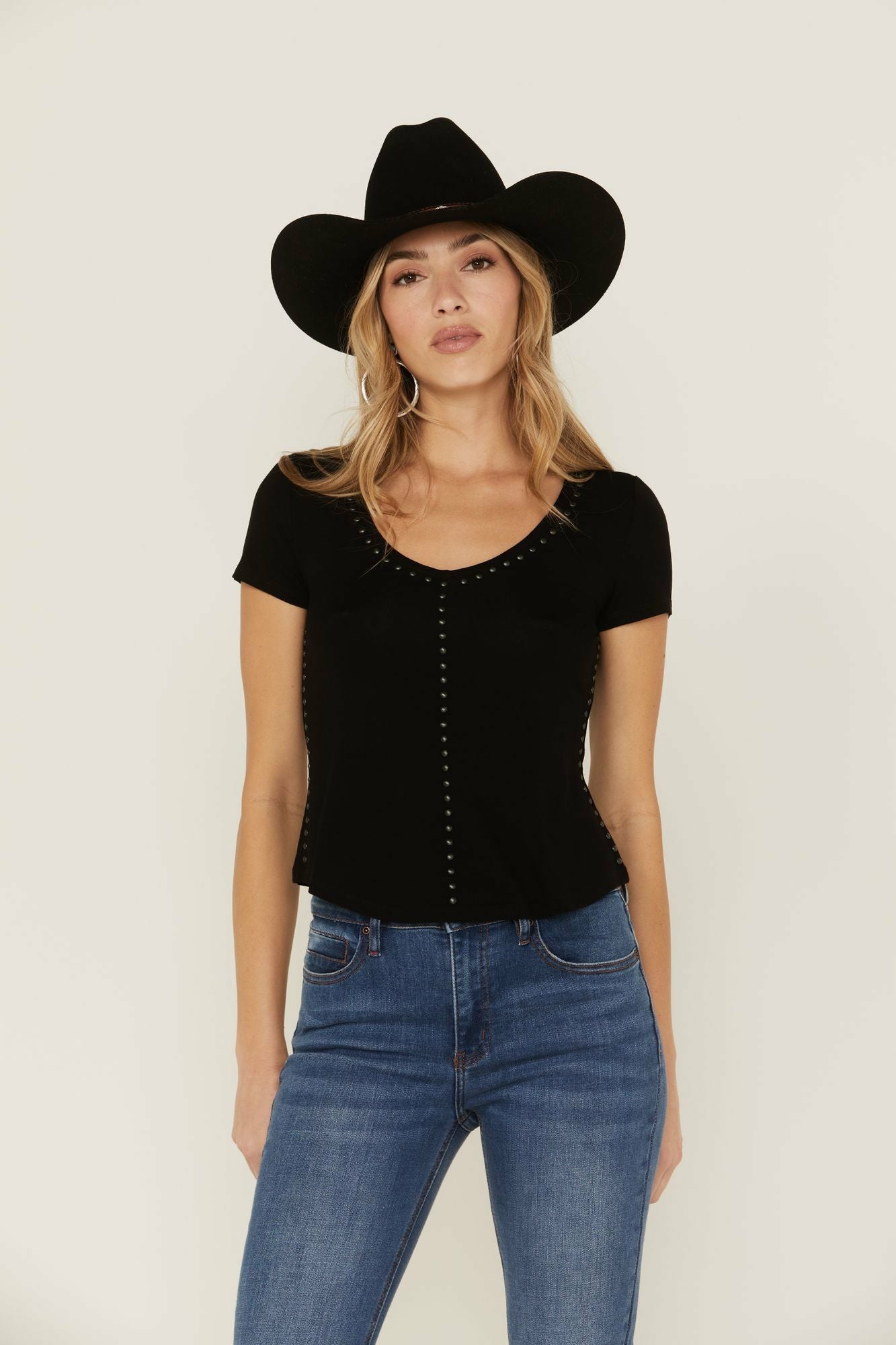 Idyllwind Honky Tonk Studded Top Black