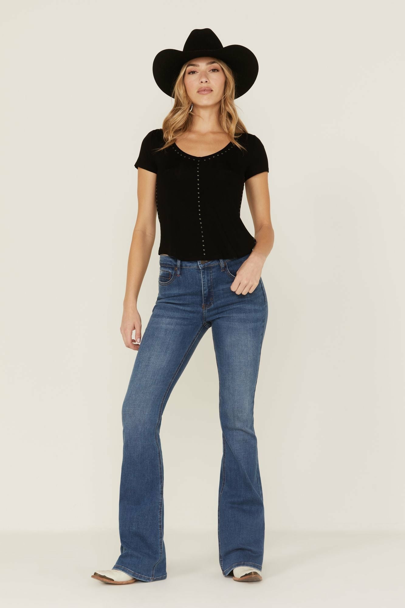 Idyllwind Honky Tonk Studded Top Black