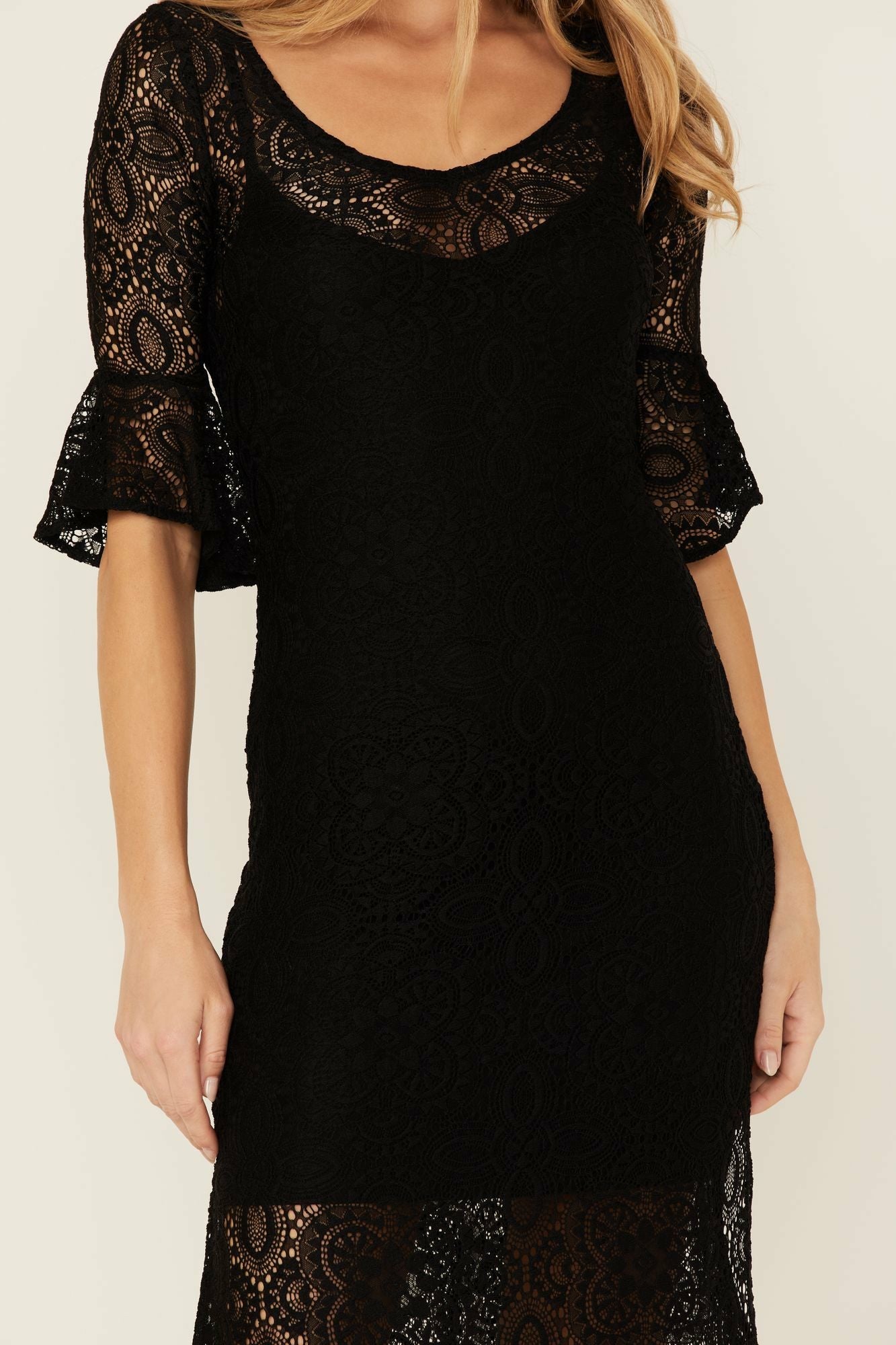 Idyllwind Firefly Road Lace Maxi Dress Black