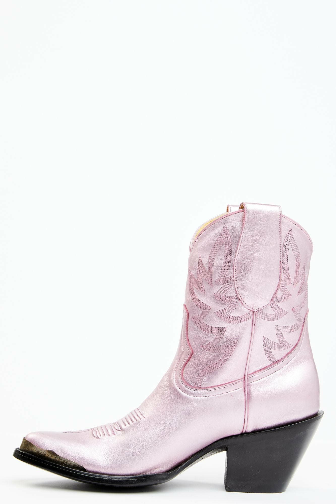 Idyllwind Tickled Metallic Pink Leather Fashion Western Booties - Round Toe Pink