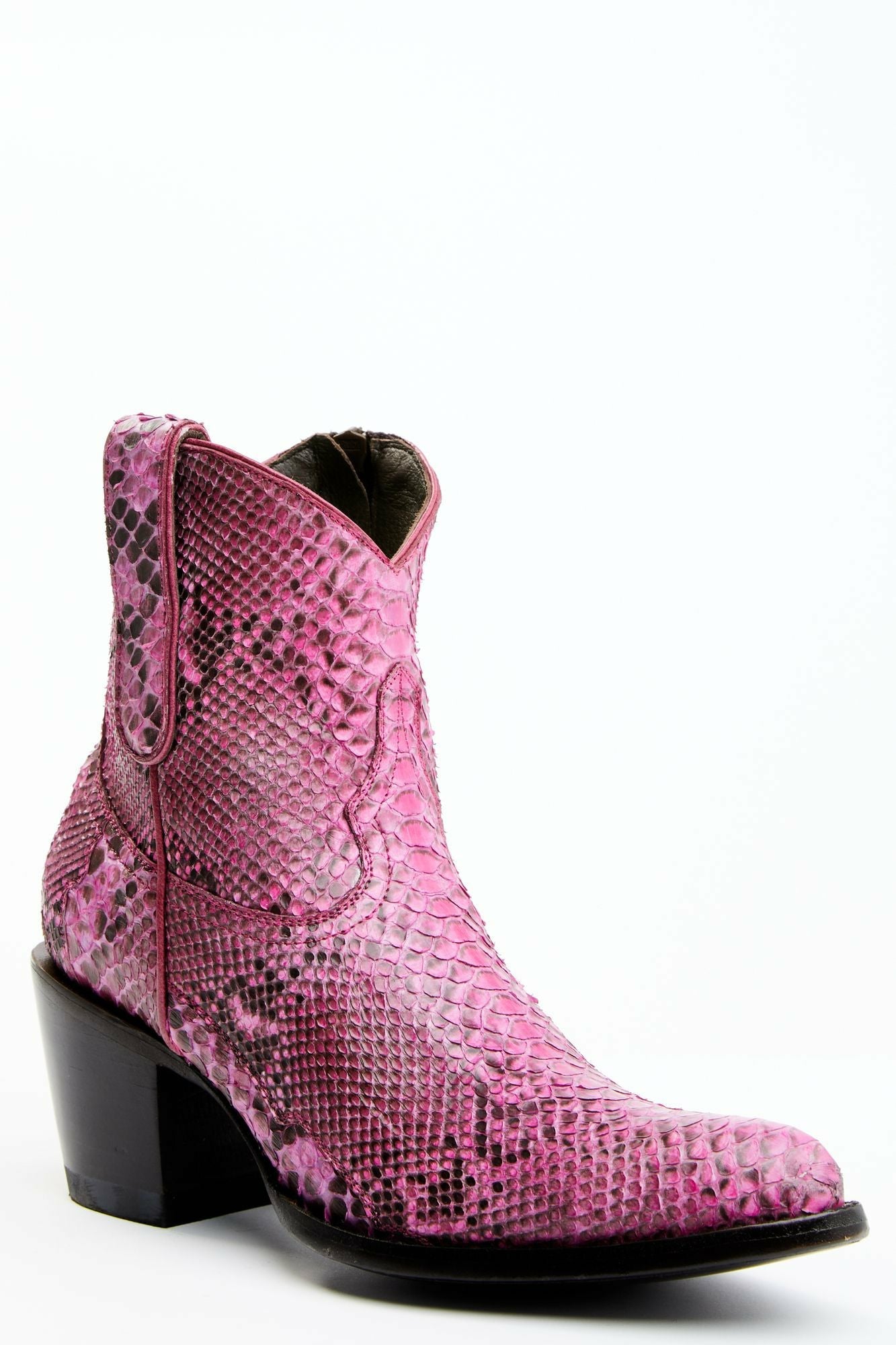 Idyllwind Exotic Python Western Bootie - Round Toe Pink