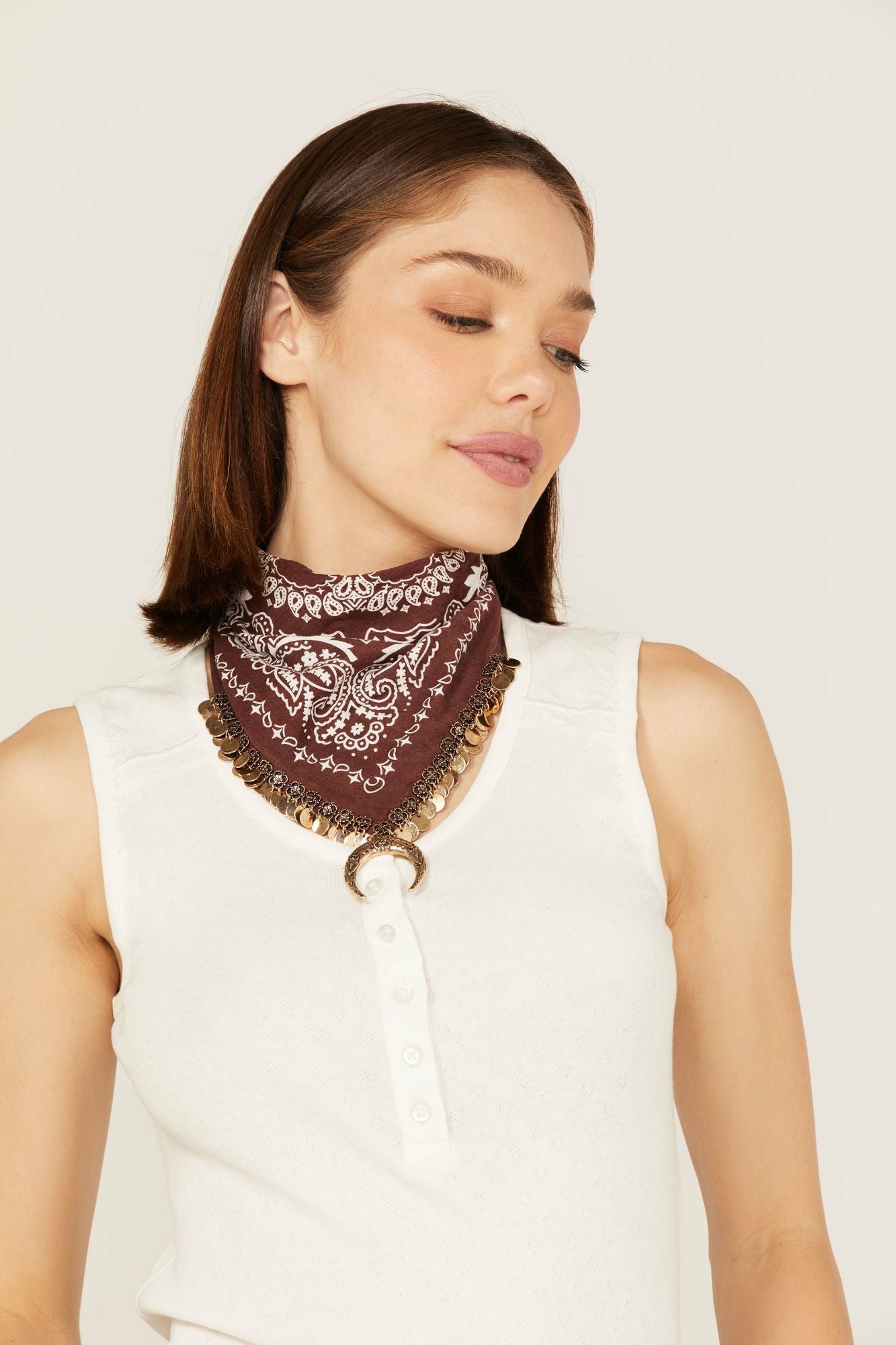 Idyllwind Brandywine Bandana Chain Necklace Red