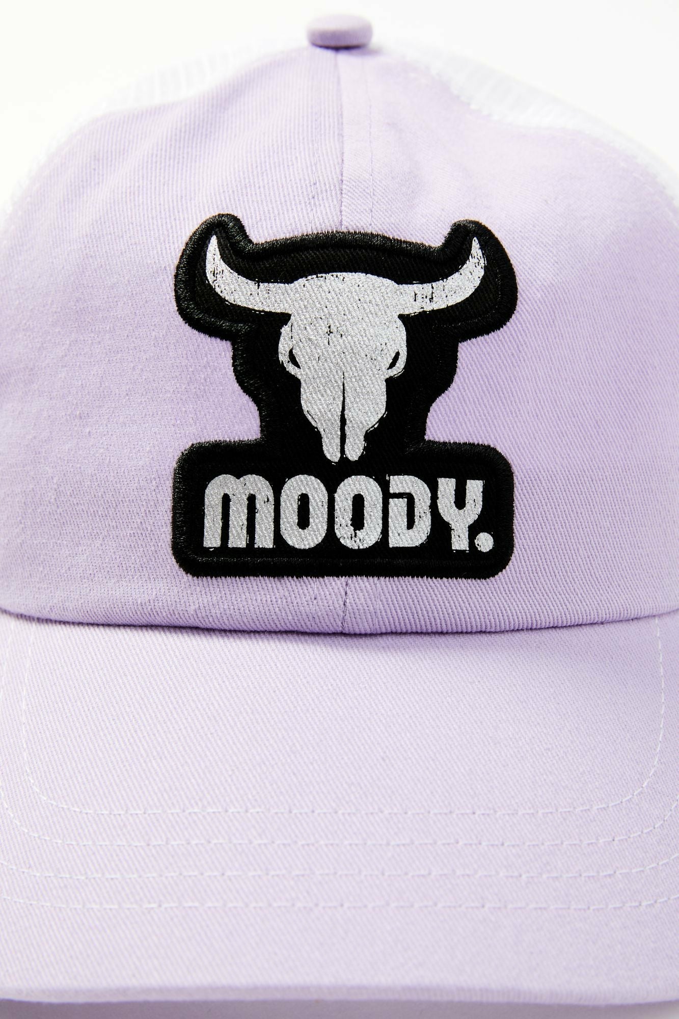 Idyllwind Moody Steer Head Mesh Back Baseball Hat Lavender