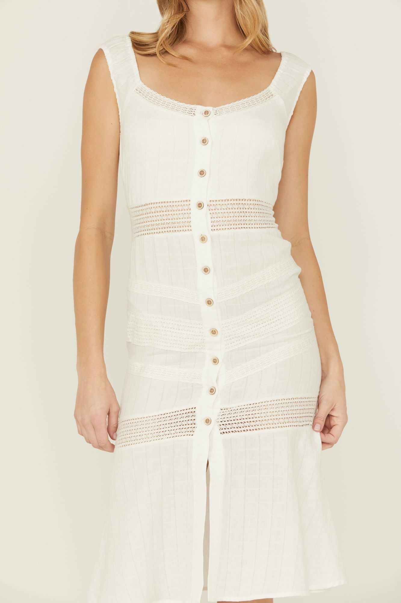 Idyllwind Utopia Gauze Midi Dress White