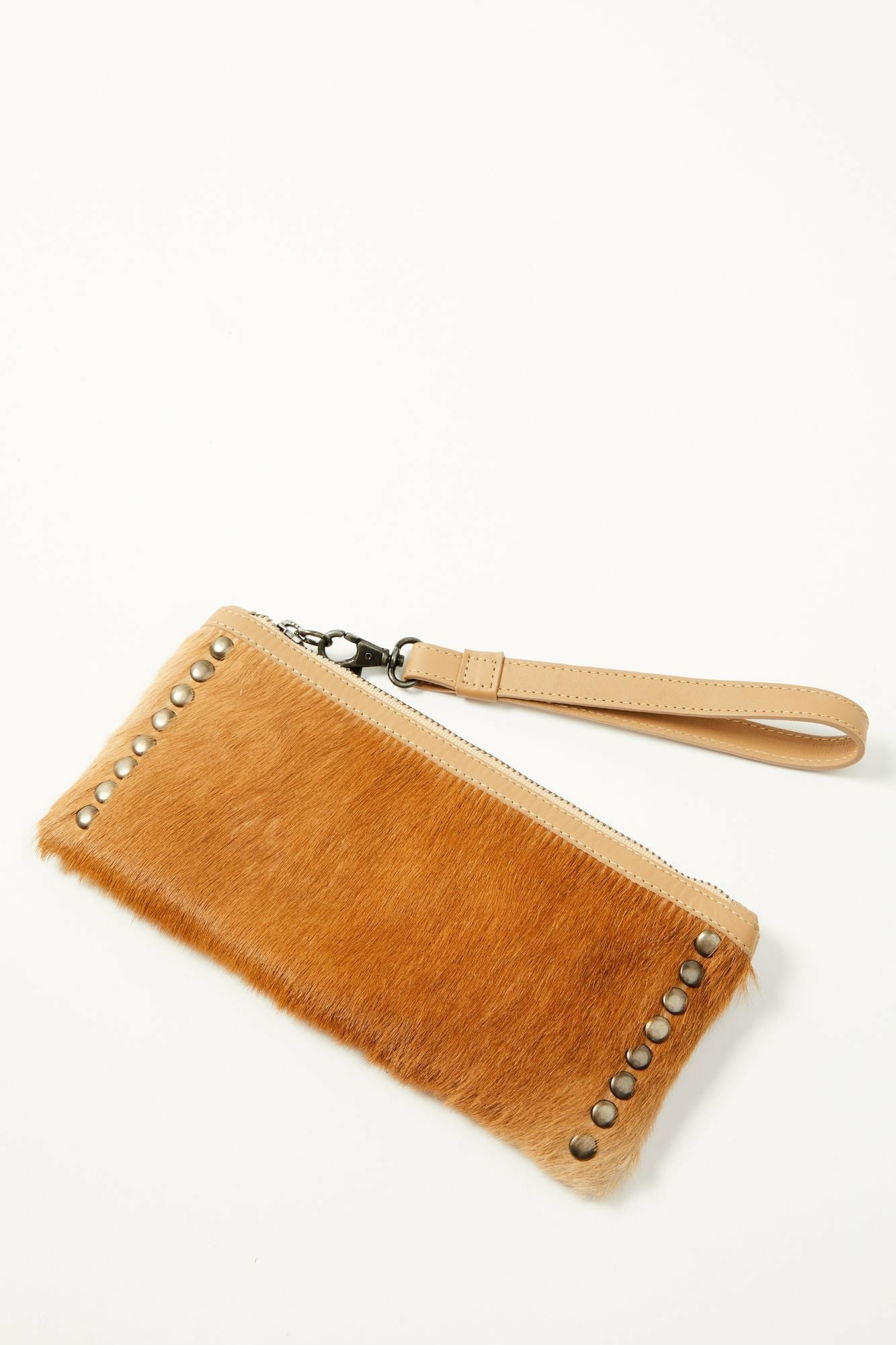 Idyllwind Upland Drive Hair-On Wallet Wristlet Natural