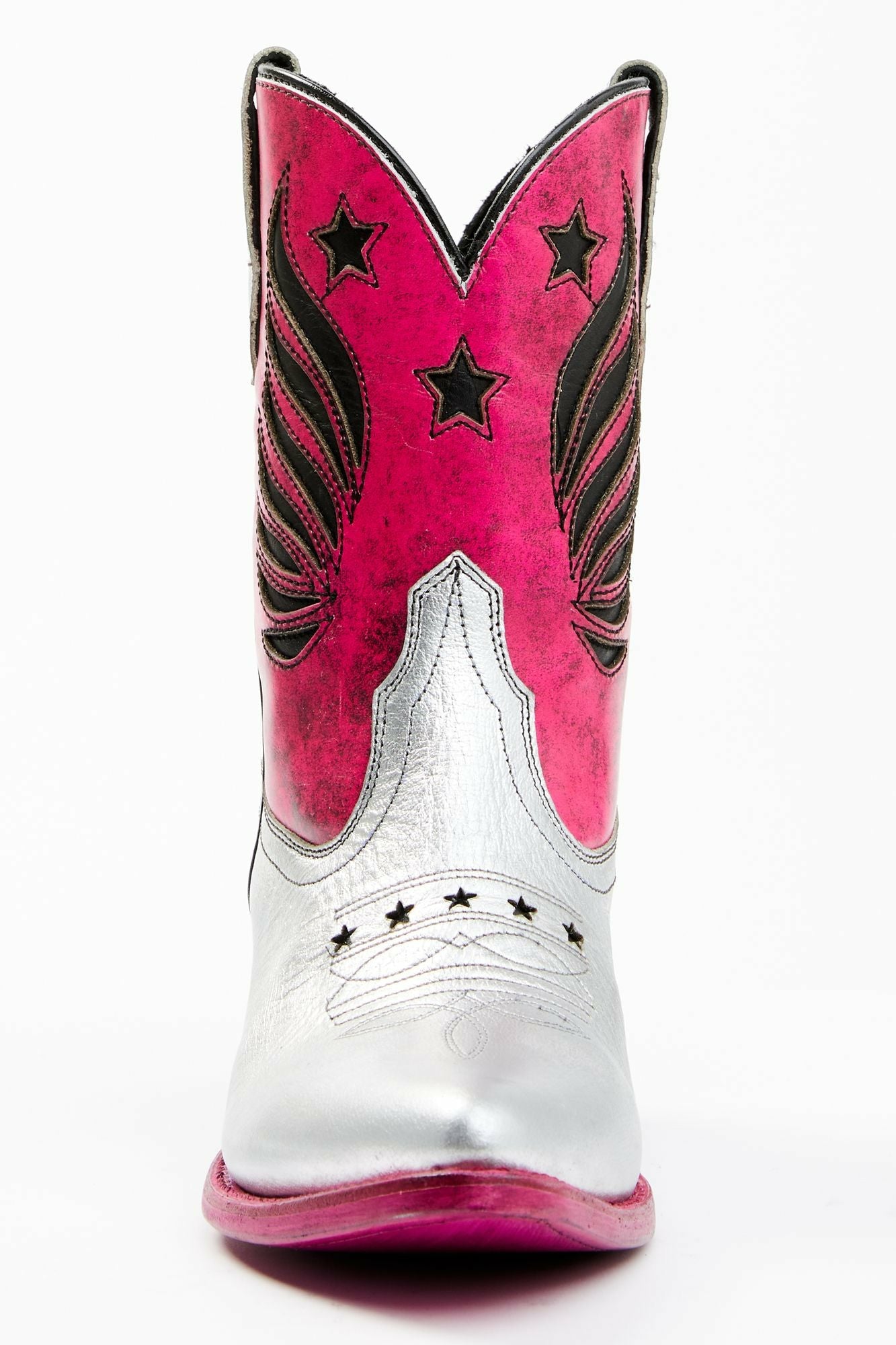 Idyllwind Metallic Star Inlay Roadie Western Booties - Round Toe Pink