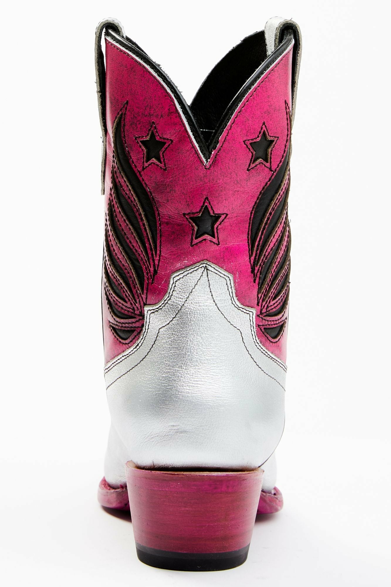 Idyllwind Metallic Star Inlay Roadie Western Booties - Round Toe Pink