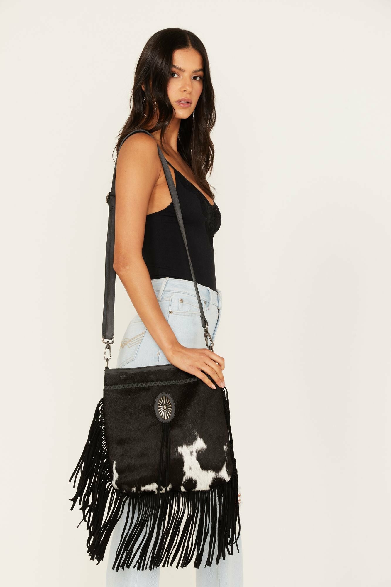 Idyllwind Cosmic Cowgirl Fringe Handbag Cream/black