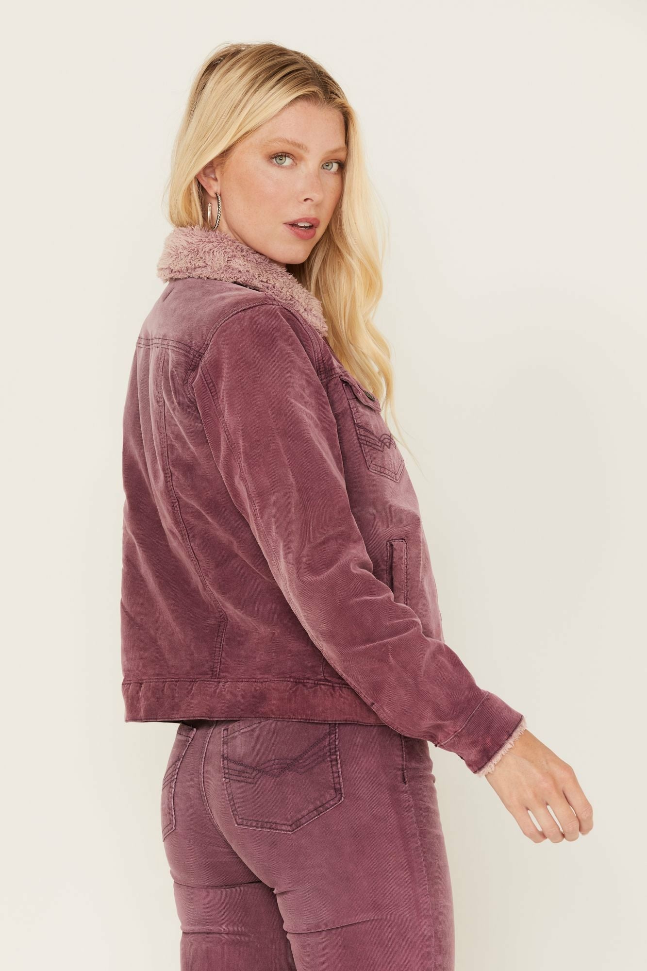 Idyllwind Sherpa Lined Corduroy Jacket Dark Blue